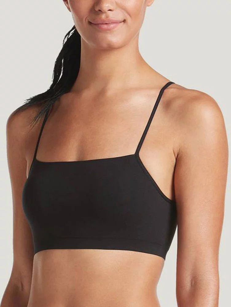 Jockey Women's Bras Air Seamfree Bralette, Black, Large