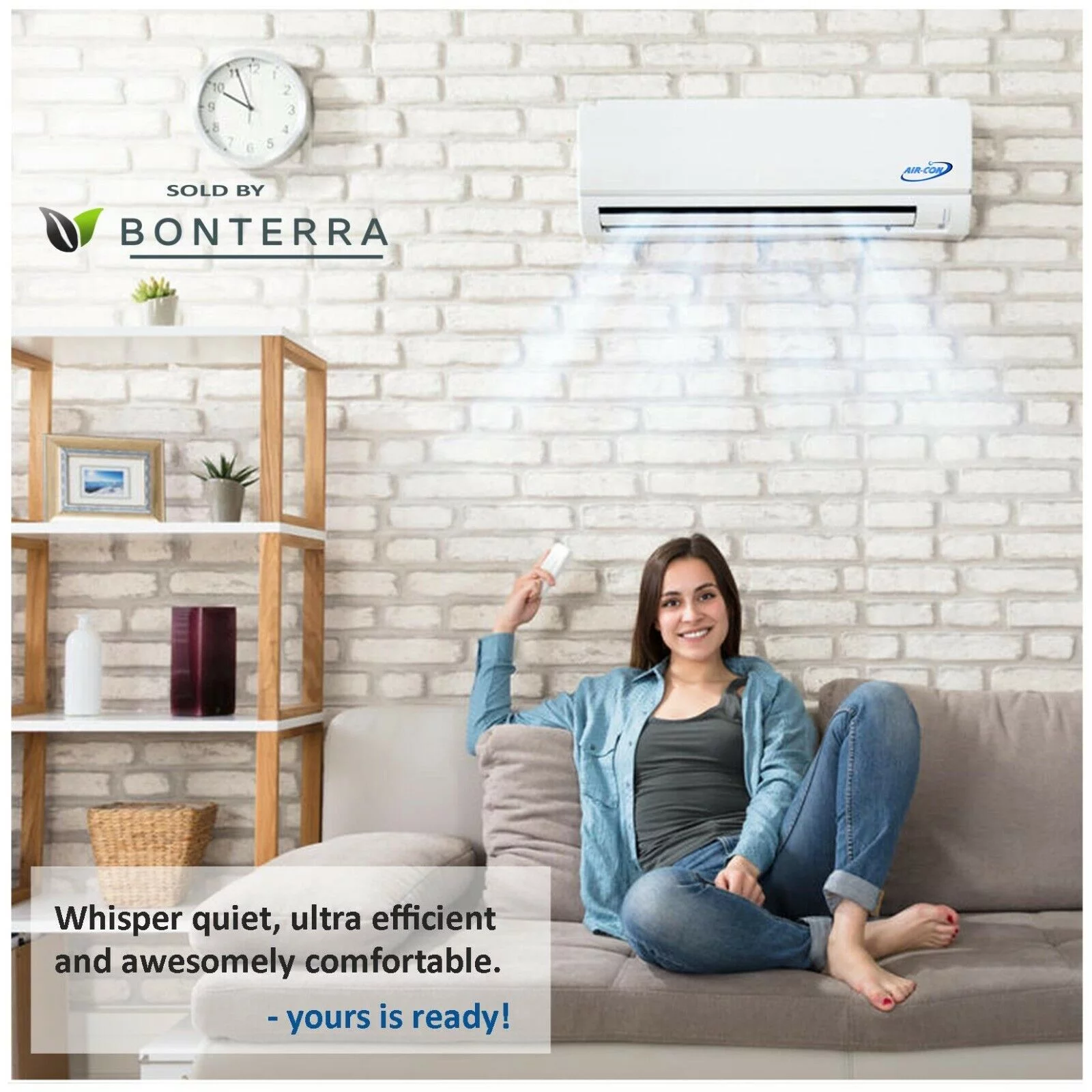 Air-Con 18000 BTU Blue 4 Mini Split AC Heat Pump Ductless 22 Seer 220v