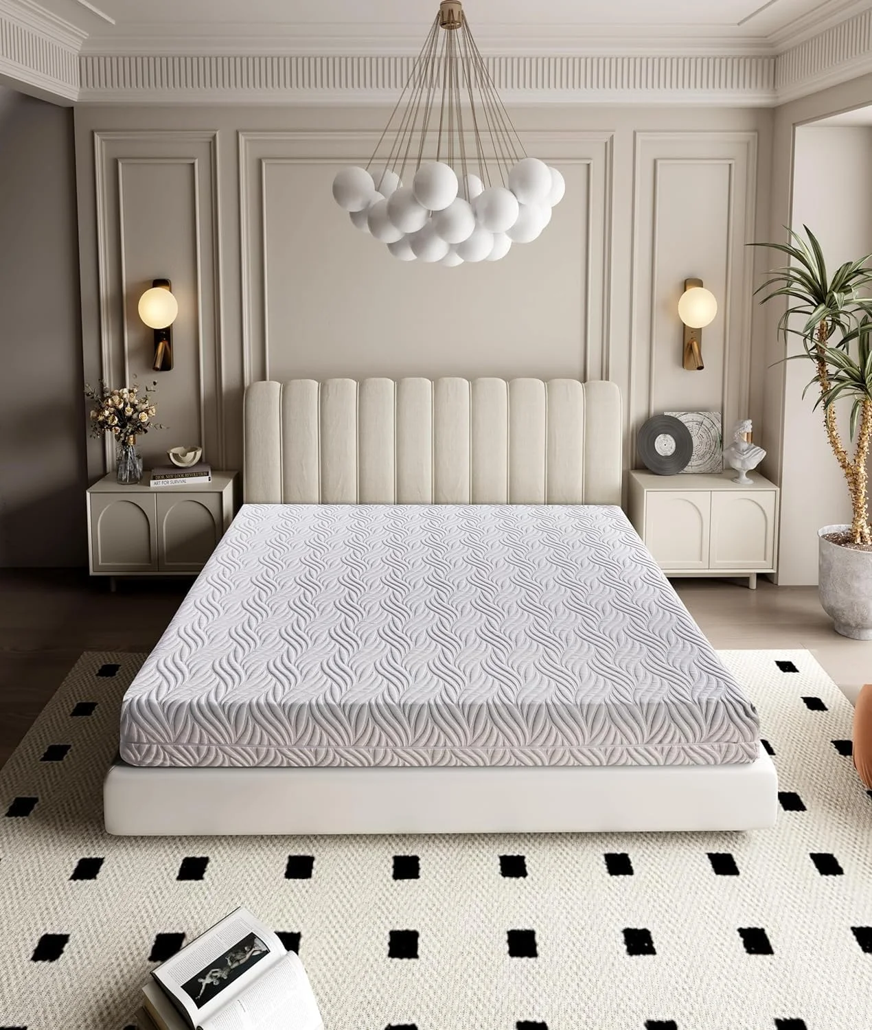 YUMIAO Gel Memory Foam Mattress in a Box,Medium-Firm Queen Size Mattress 8 Inch with CertiPUR-US Certified,Medium-Plush,No Formaldehyde and Fiberglass Free