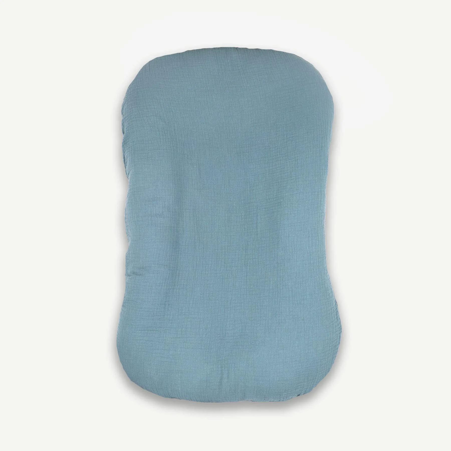 Muslin Baby Lounger Cover Soft Organic Cotton Slipcover Fits Newborn Lounger for Baby Boys and Girls (Blue) blue