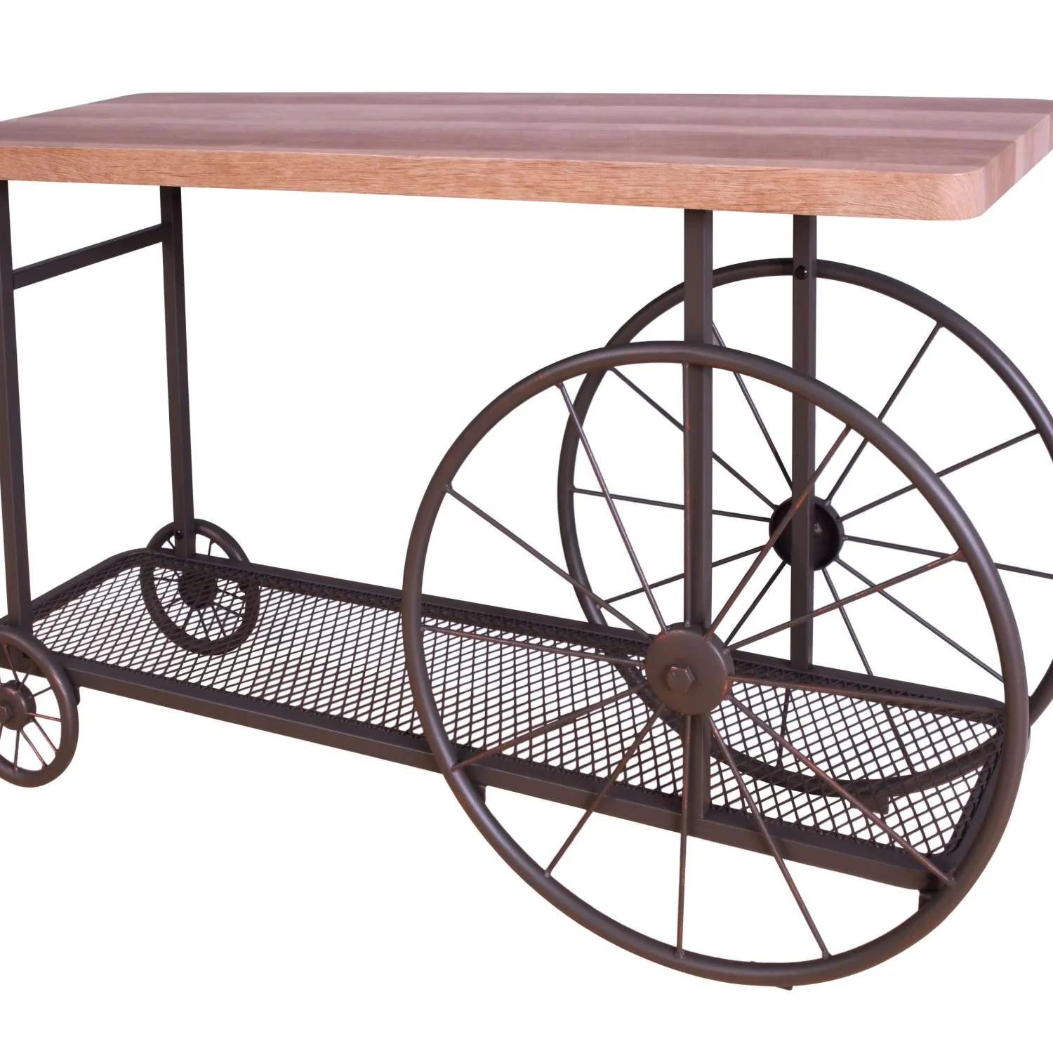 Elegant ACME Francie Oak and Antique Gray Sofa Table with Classic Design for Home Decor 82863