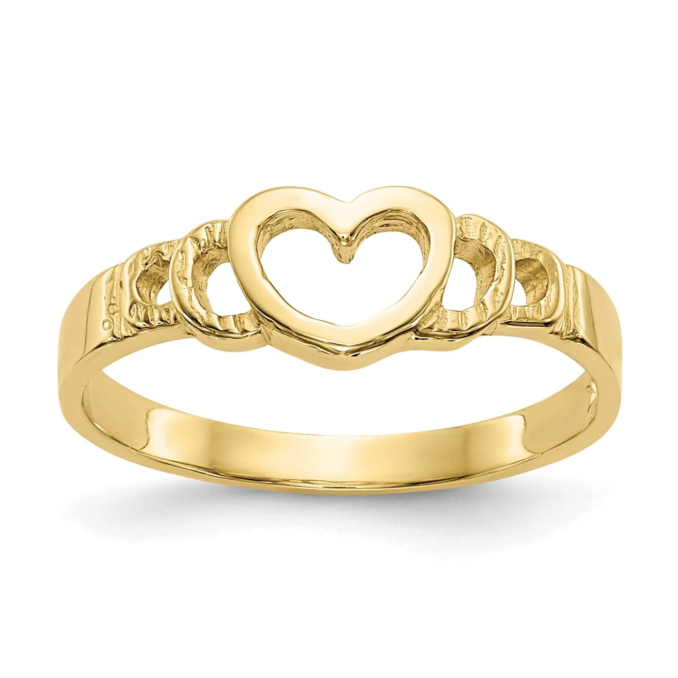 Saris and Things 10K Yellow Gold Heart Child's Ring