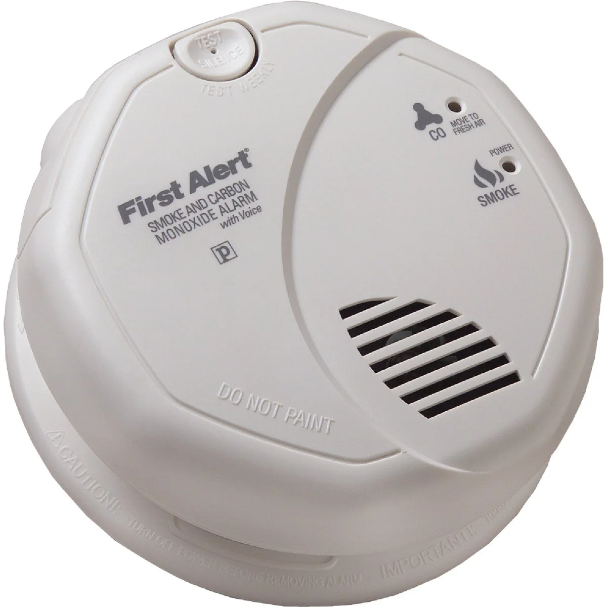 1 PK, First Alert Hardwired 120V Photoelectric/Electrochemical Carbon Monoxide and Smoke Alarm with Voice Alert