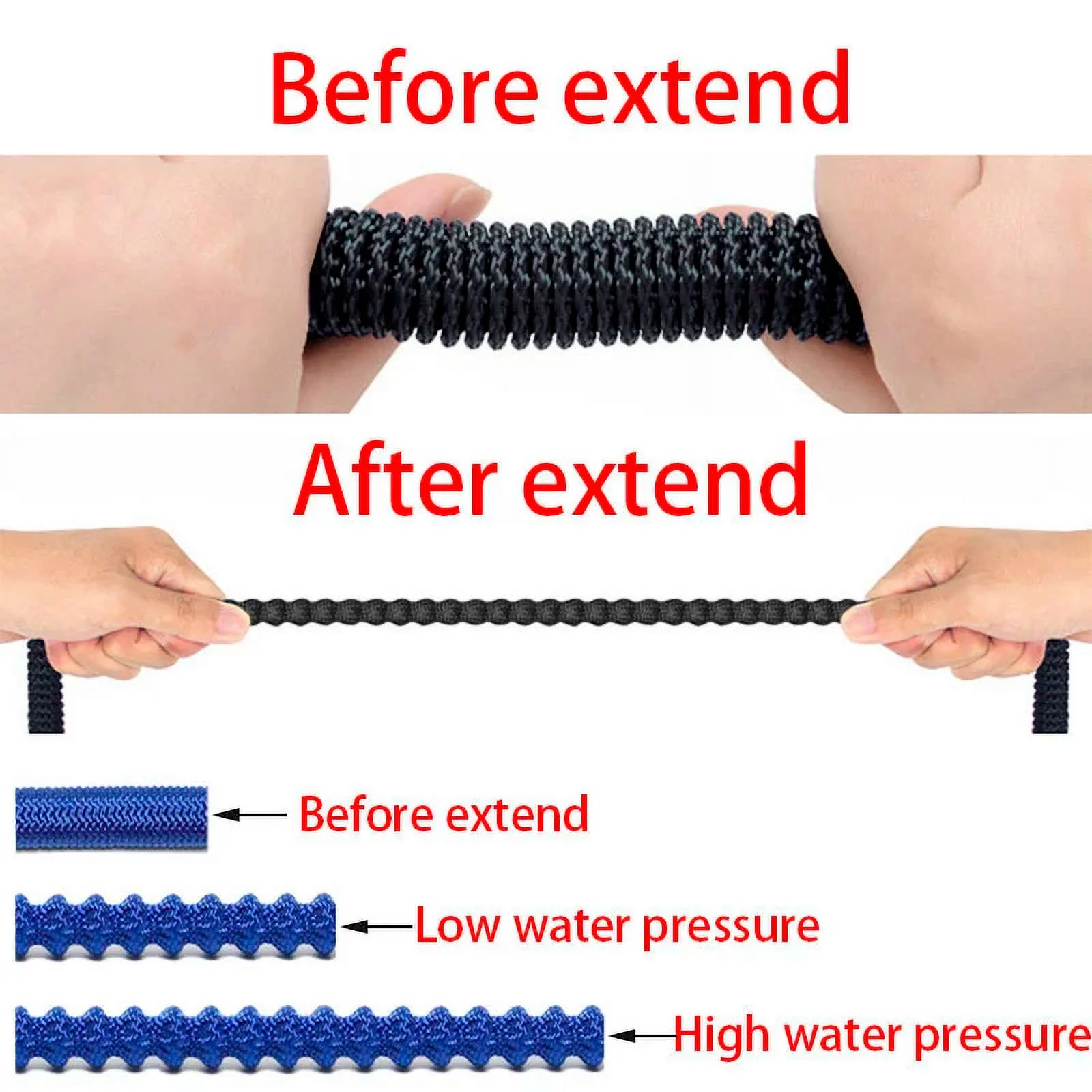 Garden Hose Expandable Magic Hose Pipe High Pressure Car Washer Watering Hose With Water Spray Gun