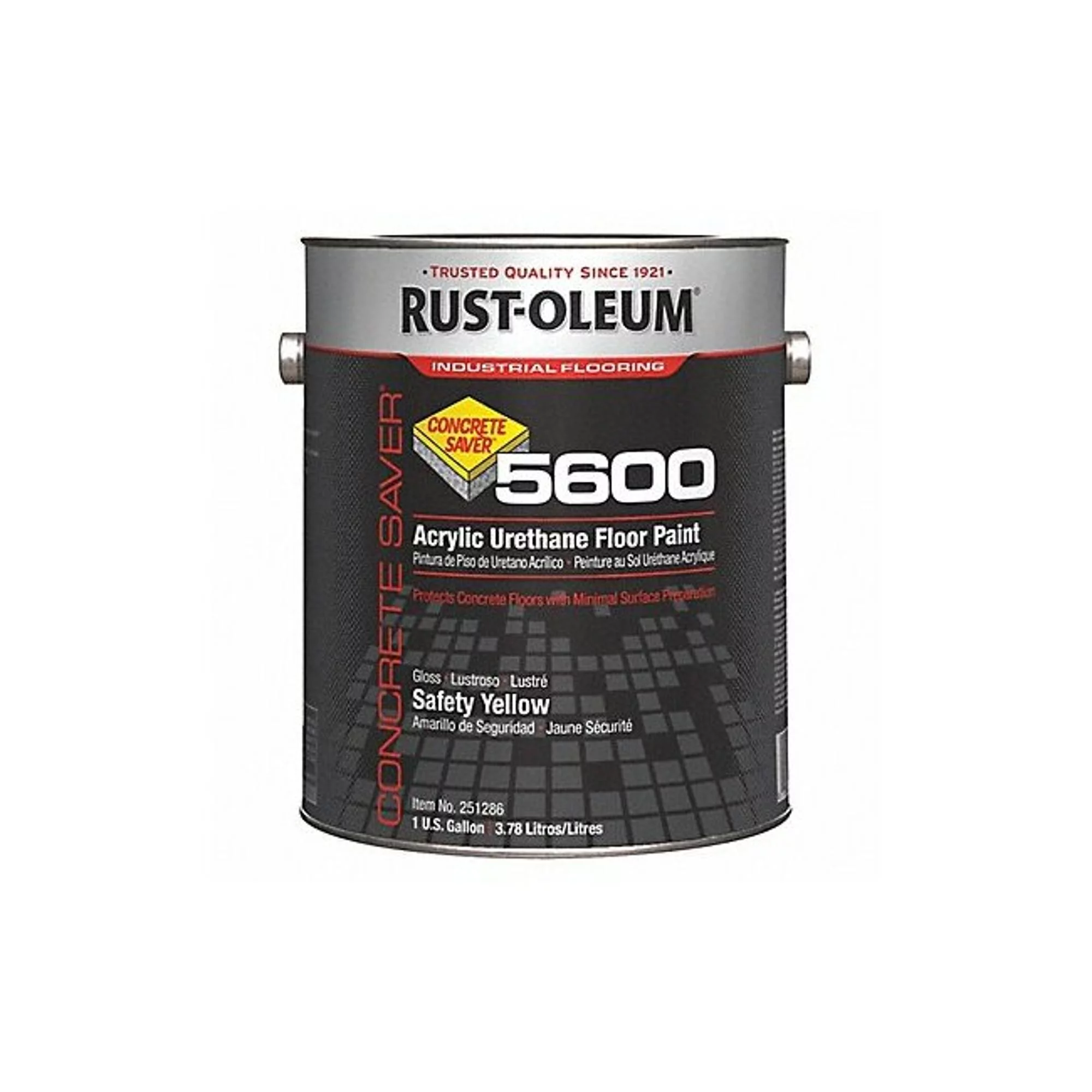 Rust-Oleum Floor Paint,Safety Yellow,1 gal,Can 251286