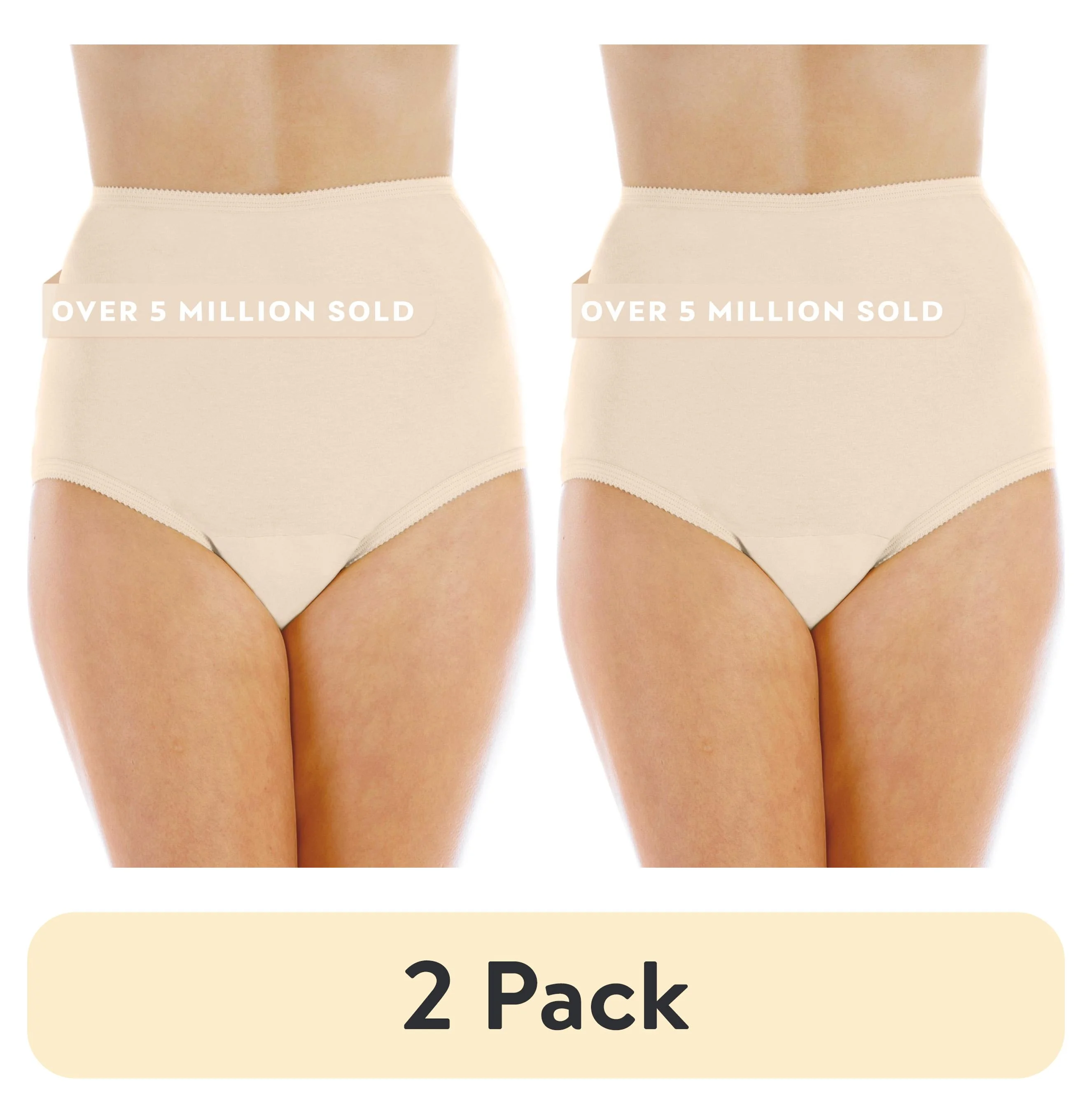 (2 pack) Wearever Women's Incontinence Underwear Reusable Bladder Control Panties for Feminine Care, 3-Pack