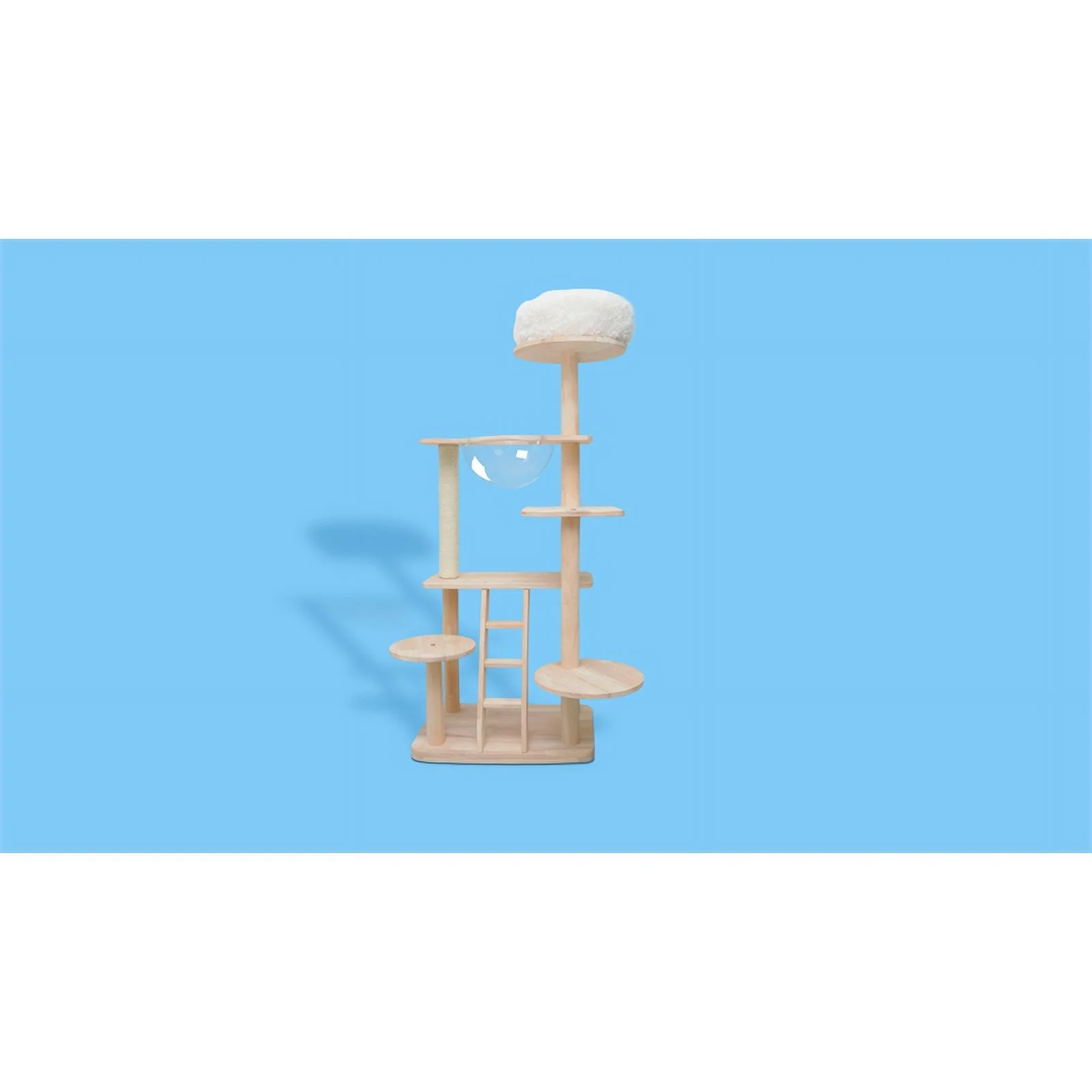 Legend Vansen Oaken Cat Tower Cat Tree Cat Condo With Space Capsule Nest