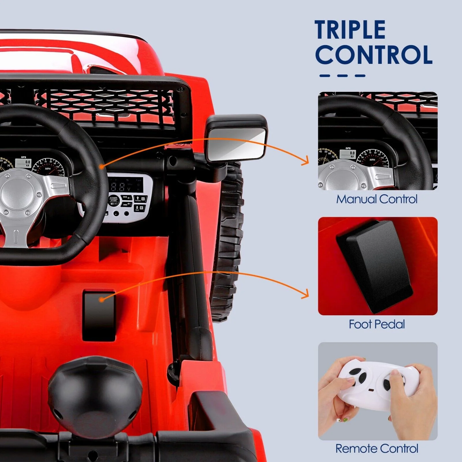 Premium 24V/12V Kids Electric Jeep Truck with Remote Control and 3 Speeds - 400W Power!