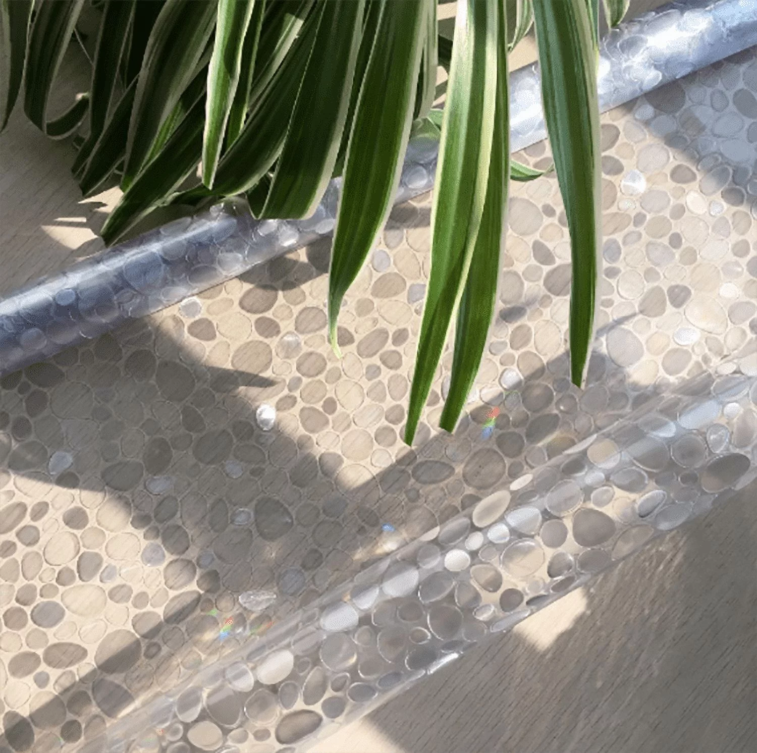 RockRose Stone Privacy Window Film Static Cling Film 17.7