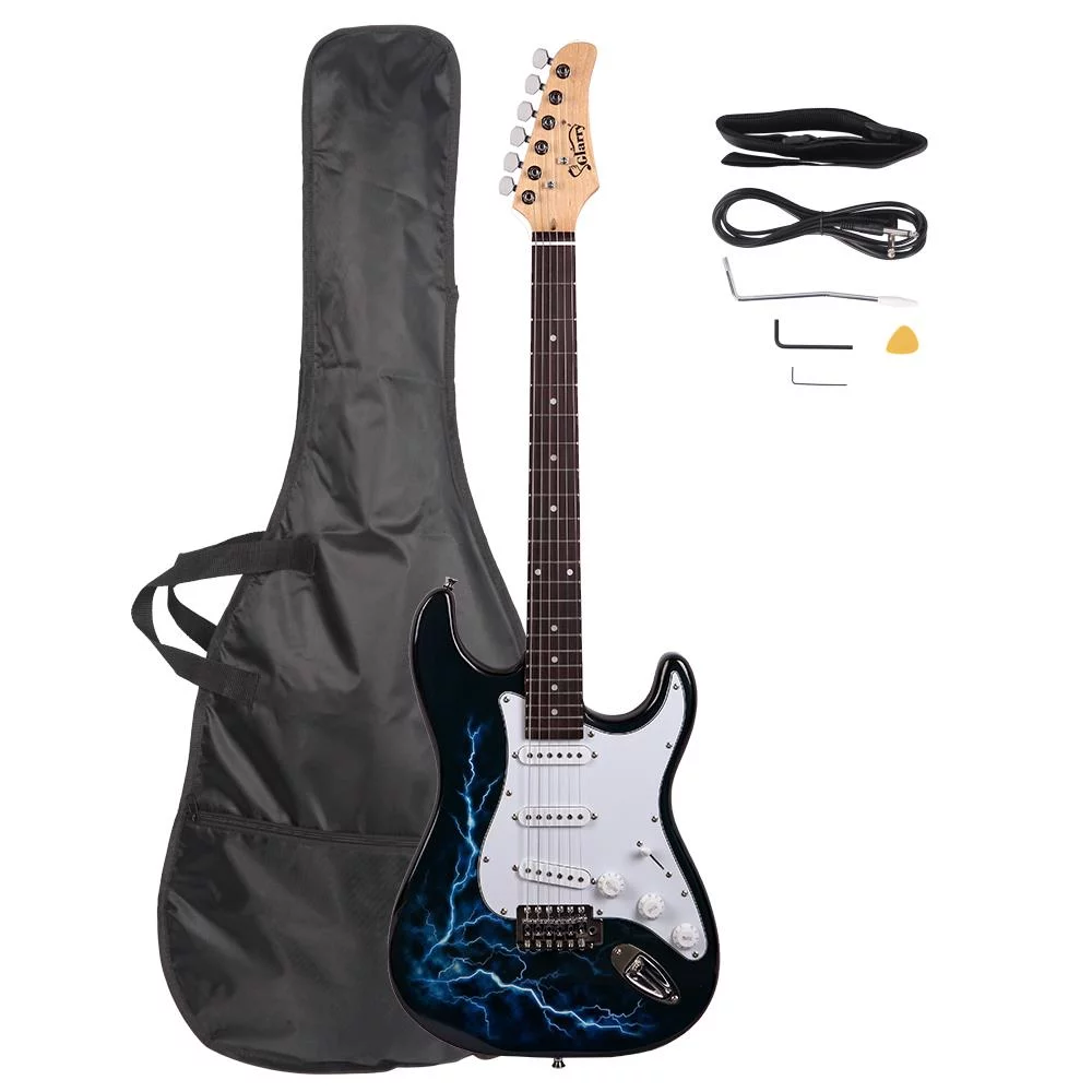 Glarry Basswood Right Handed Electric Guitar with Gtuitar Bag + Strap + Pick