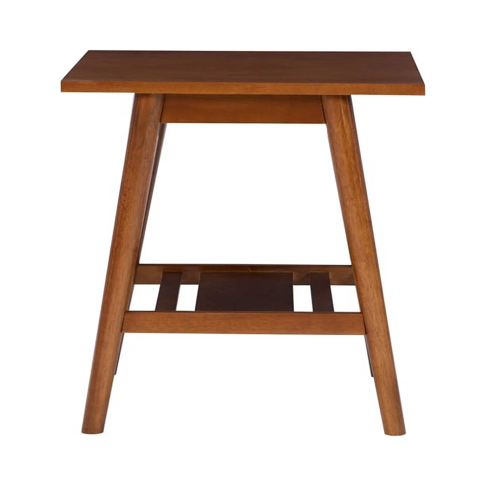 Home Square 2-Piece Furniture Solidwood End Table Set in Brown