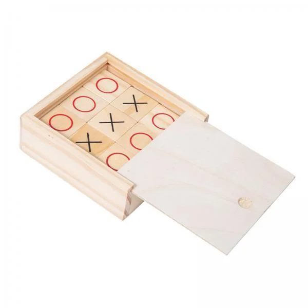 Rushawy 5xWooden Decorative Pieces Tic TAC Toe Game for Adults Families Outdoor Indoor 8.1cmx8.1cmx3cm