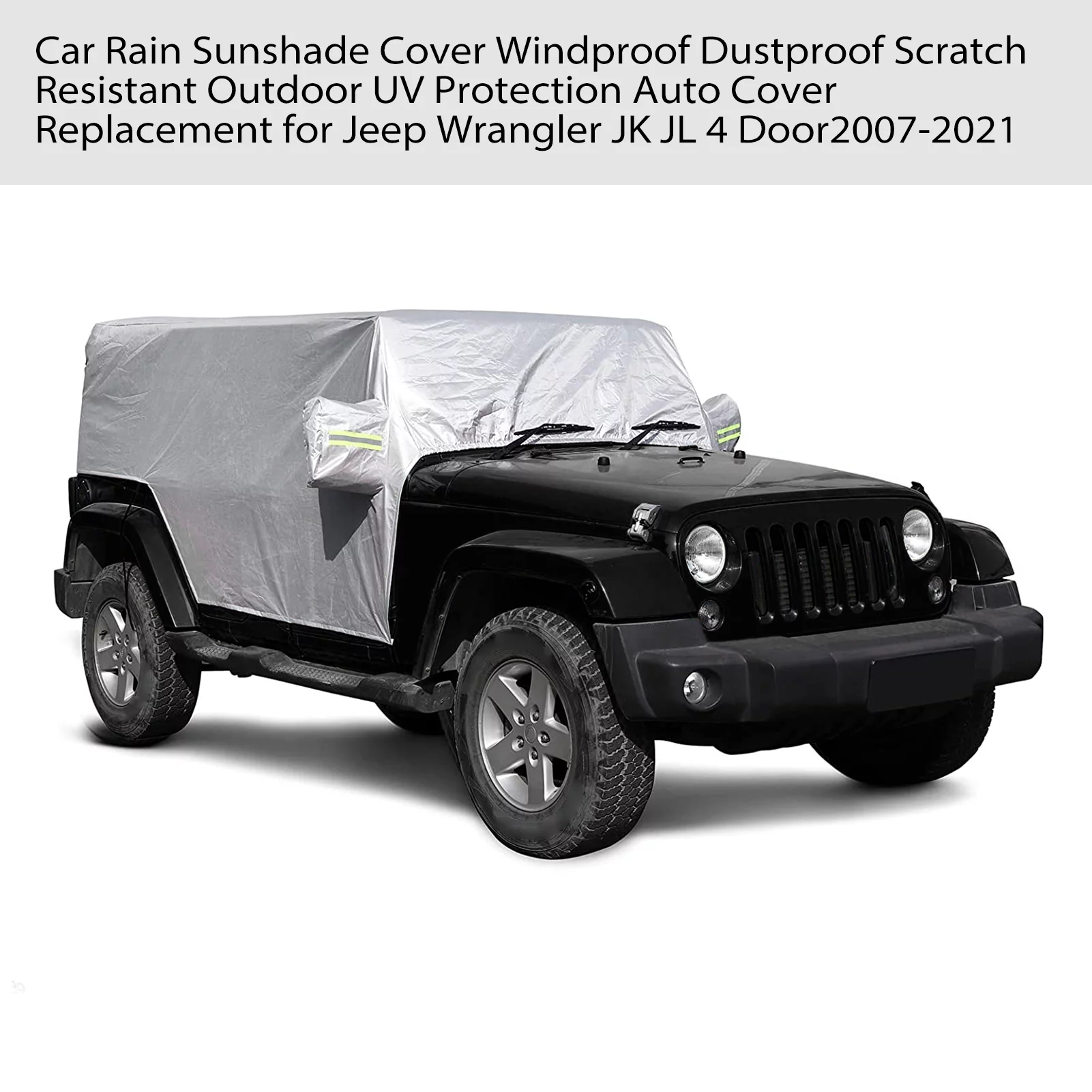 Car Protect: moobody Windproof Dustproof Auto Cover Replacement for Jeep Wrangler JK 4 Door