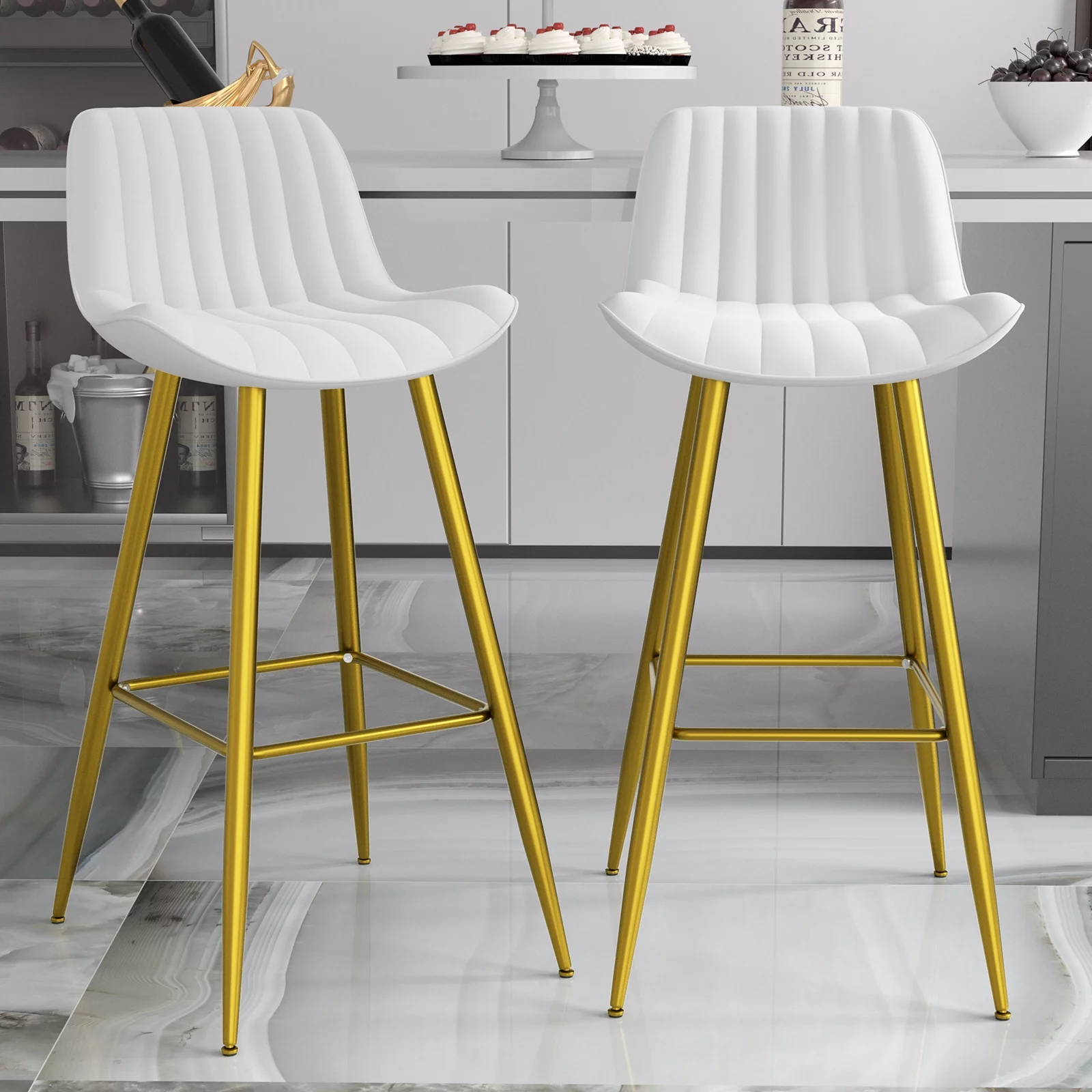 Homezeer Bar Stools Set of 2,  27
