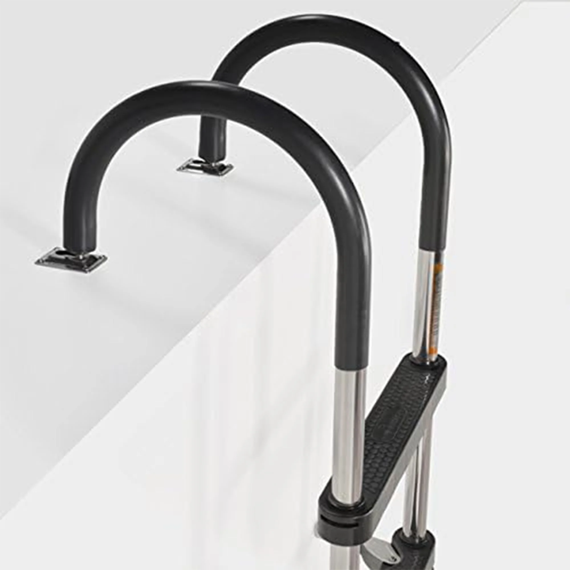 RecPro Stainless Steel Heavy Duty 4 Step Pontoon Boat Boarding Ladder