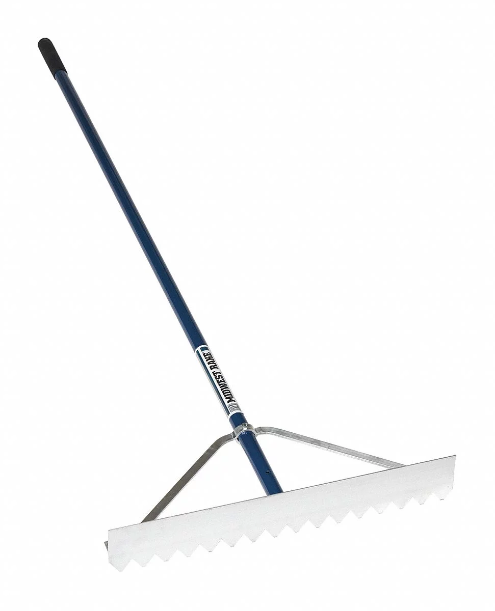 Midwest Rake Asphalt Lute,24 Tines,Aluminum Handle 56935GRA