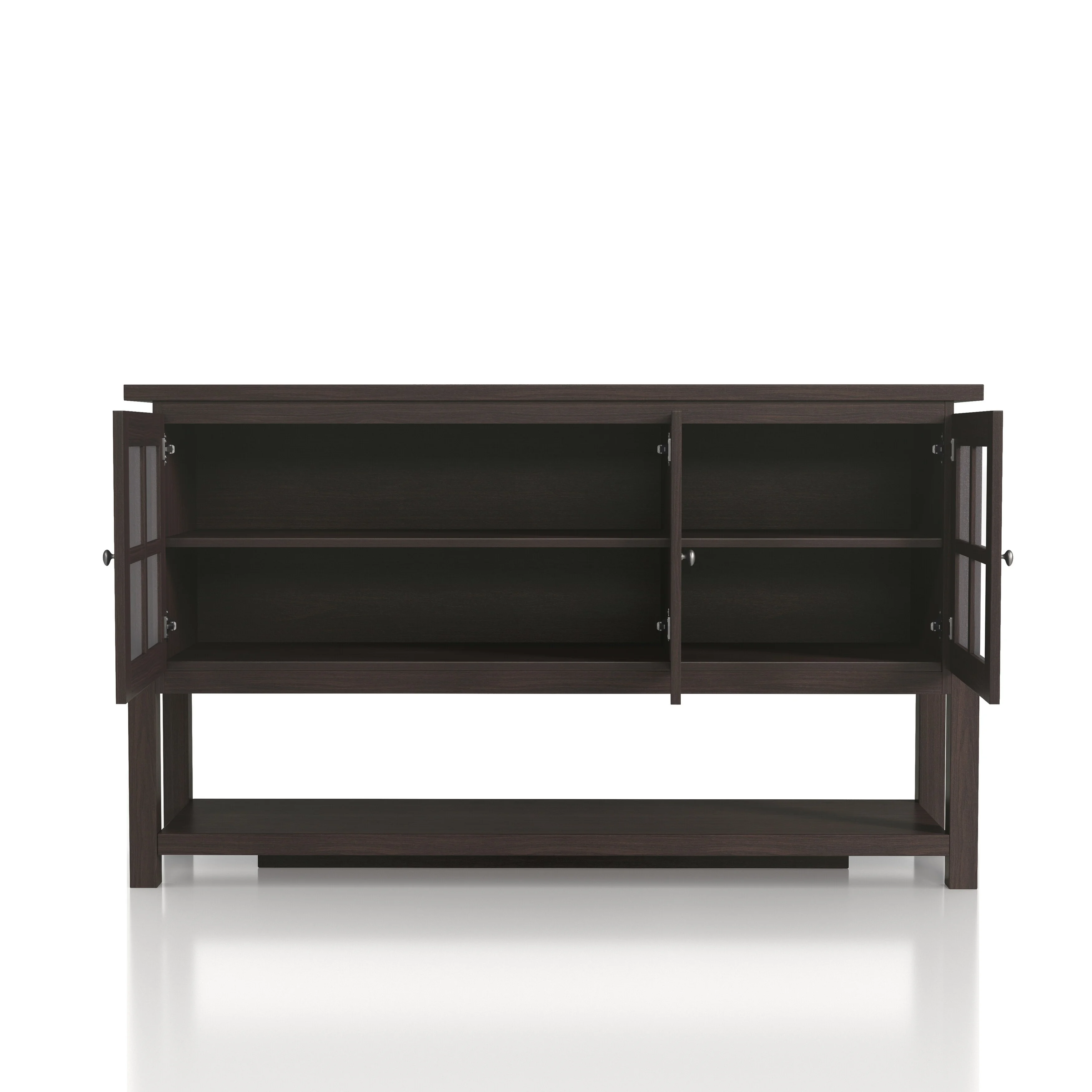 Furniture of America  Wins Modern Farmhouse 5-shelf Buffet Table Walnut 59