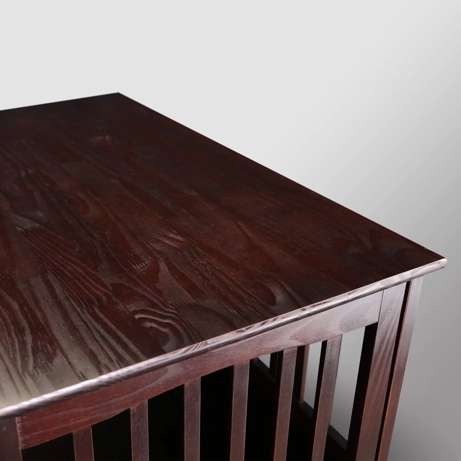 Wooden Large Pet Crate, End Table, Espresso, 24 X 36.5 X 29.5 In