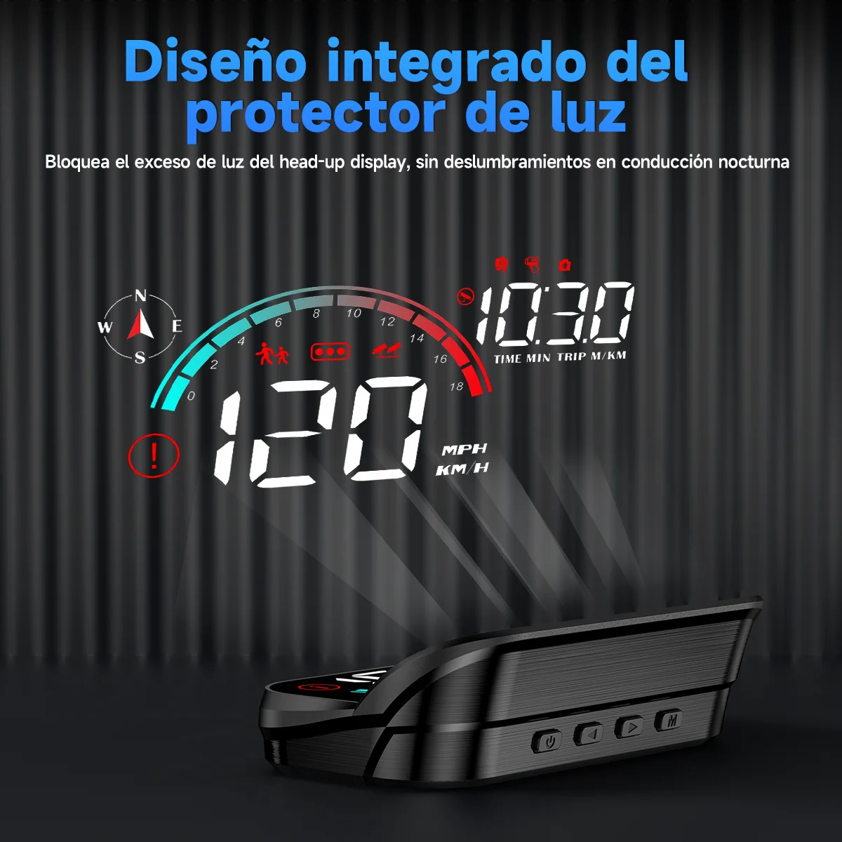 ANCEL M22 Auto HUD Head up Display mph/km Geschwindigkeit Anzeige Alarm LCD DE