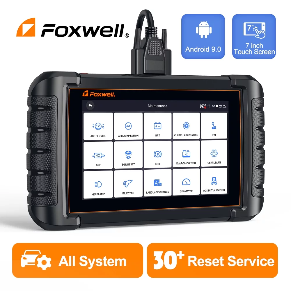 Foxwell NT809 OBD2 Scanner Car Diagnostic Tool Scan Full Systems with 30+ Reset Services Auto Vin Scan WiFi Wireless Automotive Scanner Bidirectional Scan Tool Active Test Auto Analyzer Upgrade Free