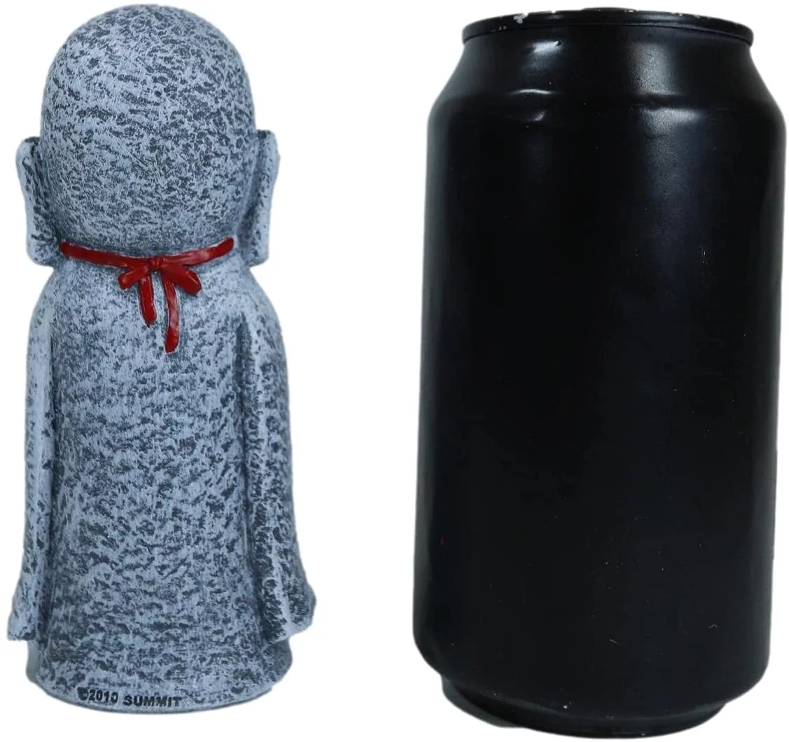 Feng Shui Zen Japanese Jizo Monk With Red Bib Buddha Ojizo Sama Figurine 5