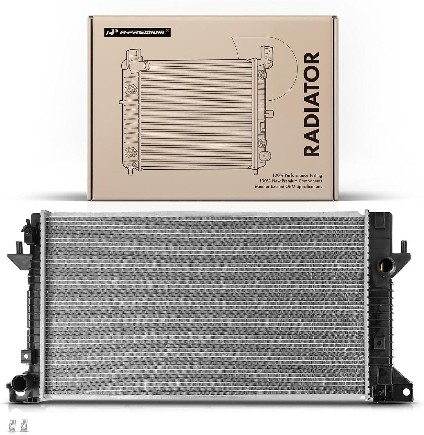 A-Premium Engine Coolant Radiator Assembly with Transmission Oil Cooler Compatible with Ford F-150 F150 2011 2012 2013 2014 3.7L 5.0L, Automatic Transmission