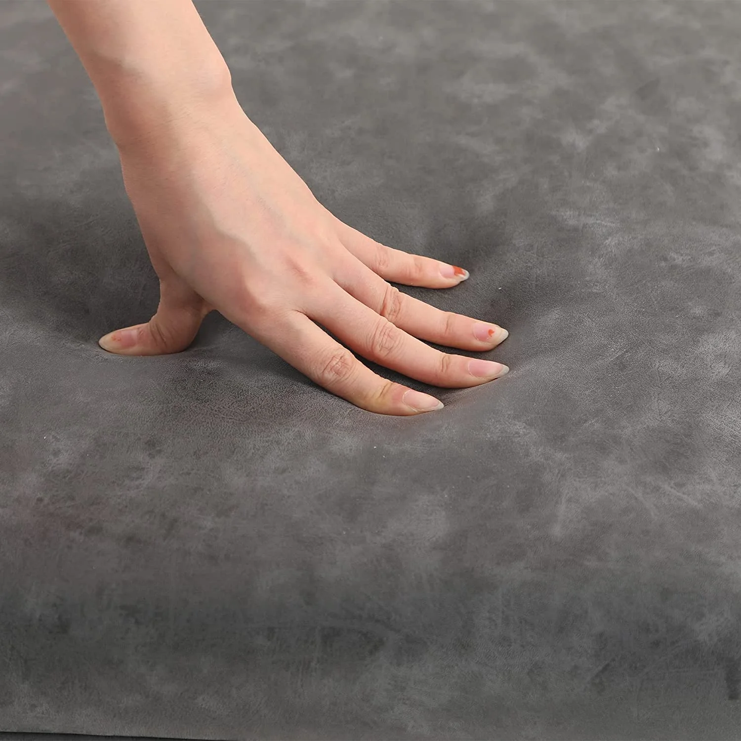 24 Inch Counter Height Bar Stools Set Of 4, Upholstered Bar Stools For Kitchen Island, Counter Stools With Faux Leather Cushion And Sturdy Metal Frame, Modern Barstools, Grey