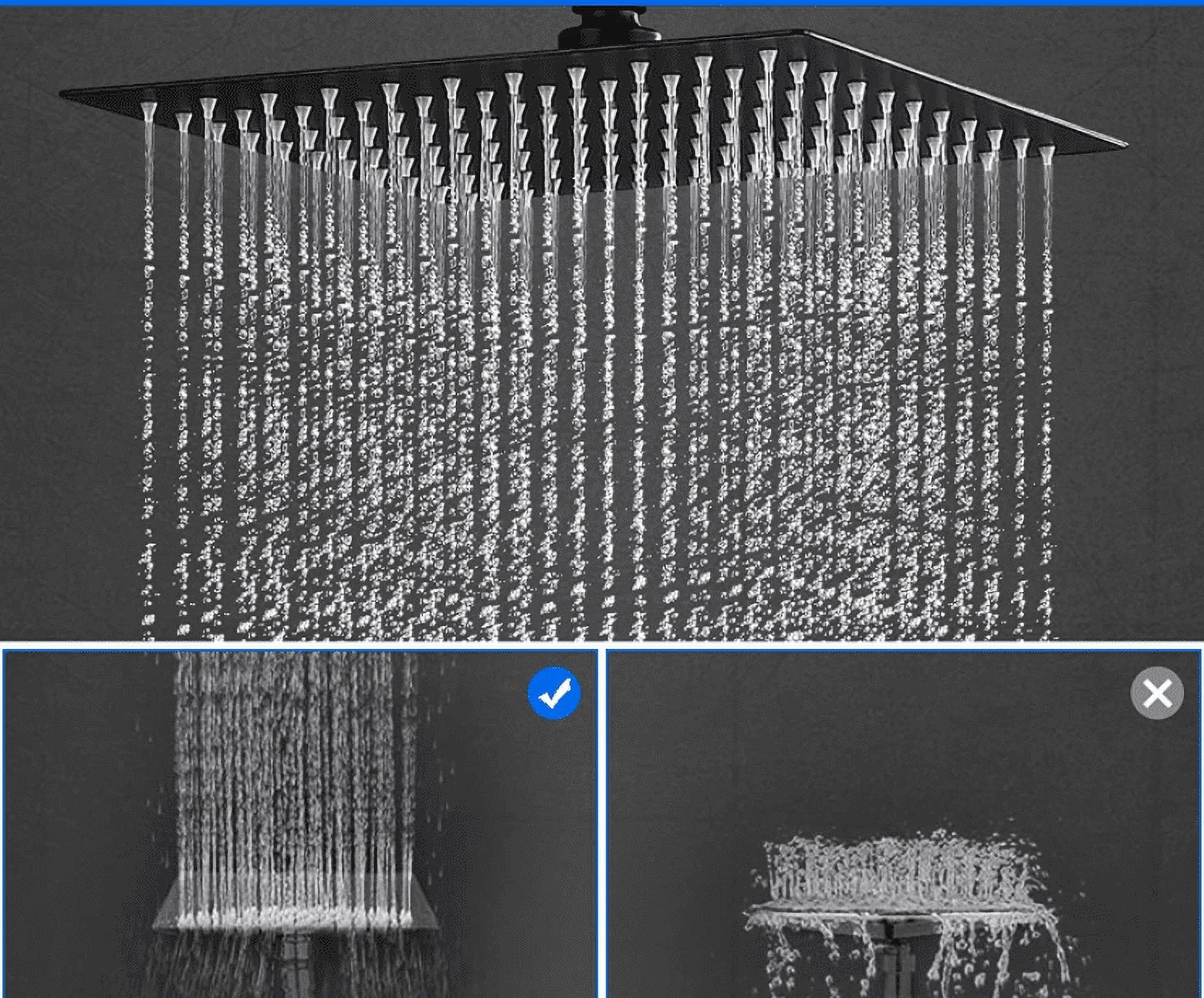 Rainfall Shower Head Handheld High Pressure Shower Head Combo 8