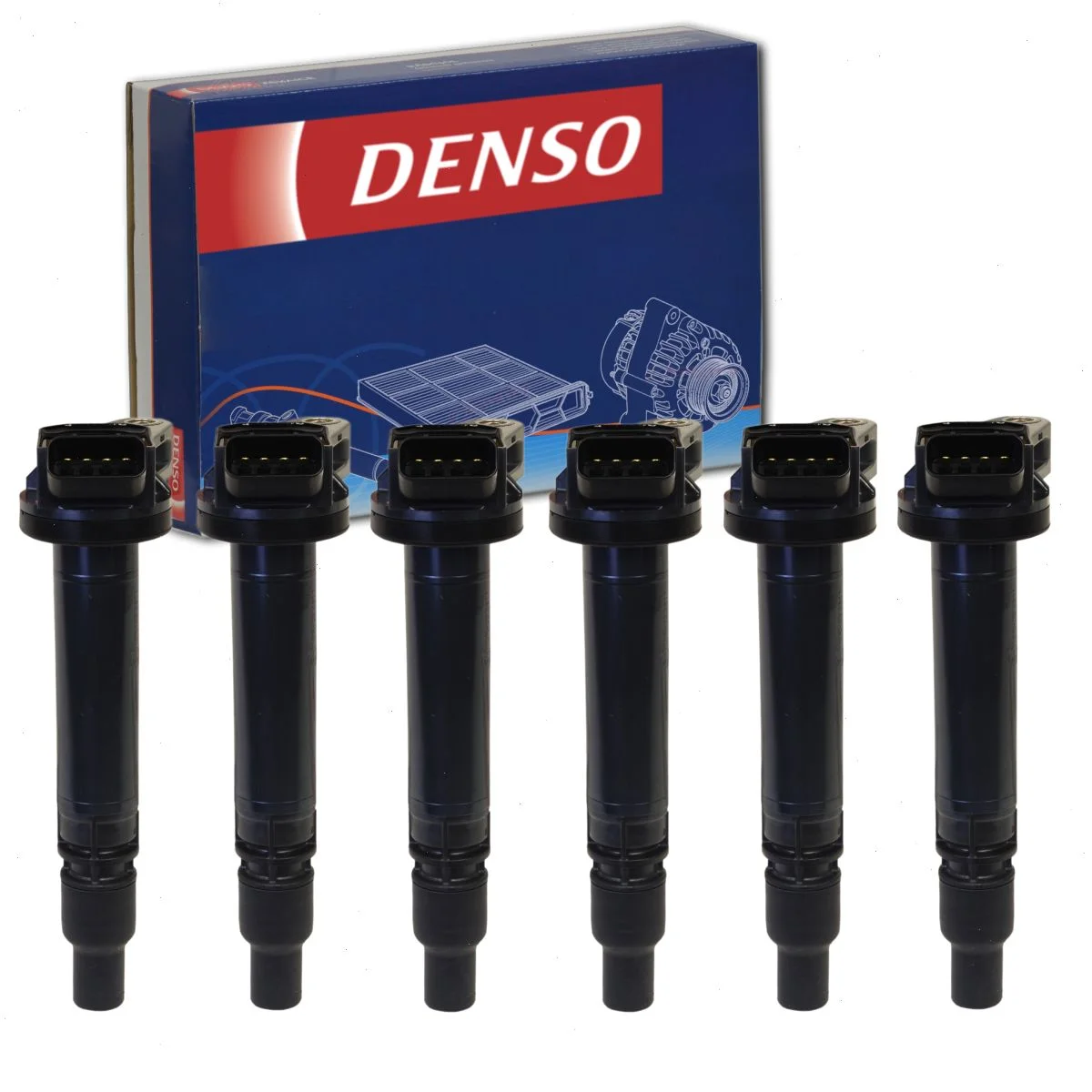 6 pc DENSO Direct Ignition Coils compatible with Toyota RAV4 3.5L V6 2006-2012