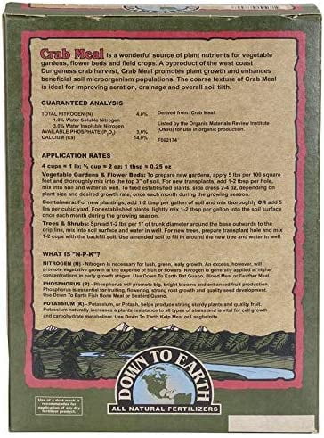 Down to Earth Organic Crab Meal Fertilizer Mix 4-3-0, 5 lb | Exclusive
