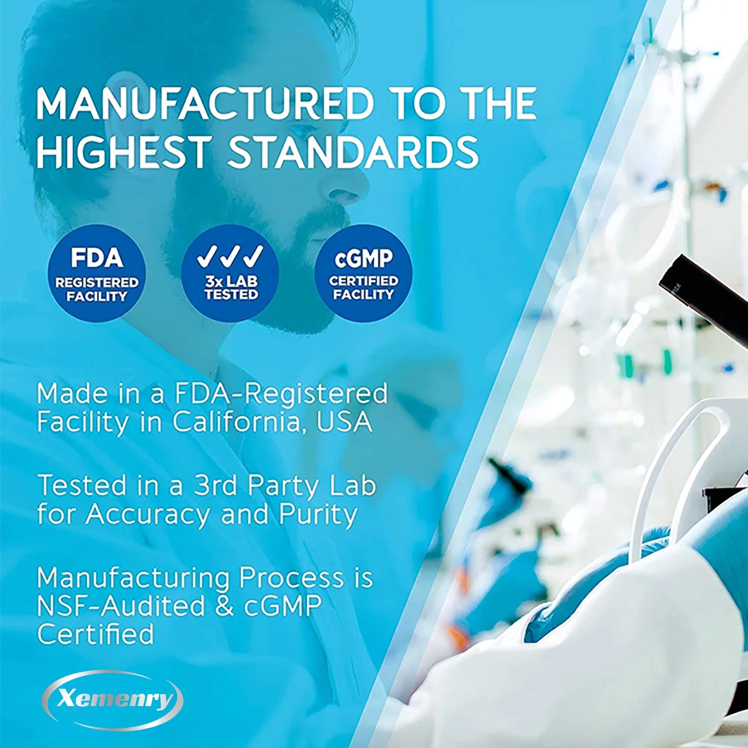 Xemenry Triple Magnesium Complex - Magnesium Malate, Glycinate, Citrate -Muscle Health(30/60/120pcs)