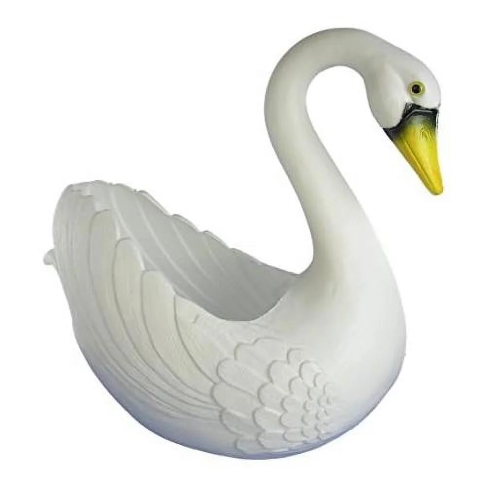 Cado 51680 Classic Outdoor/Indoor Animal Plastic Swan Planter, White, 16