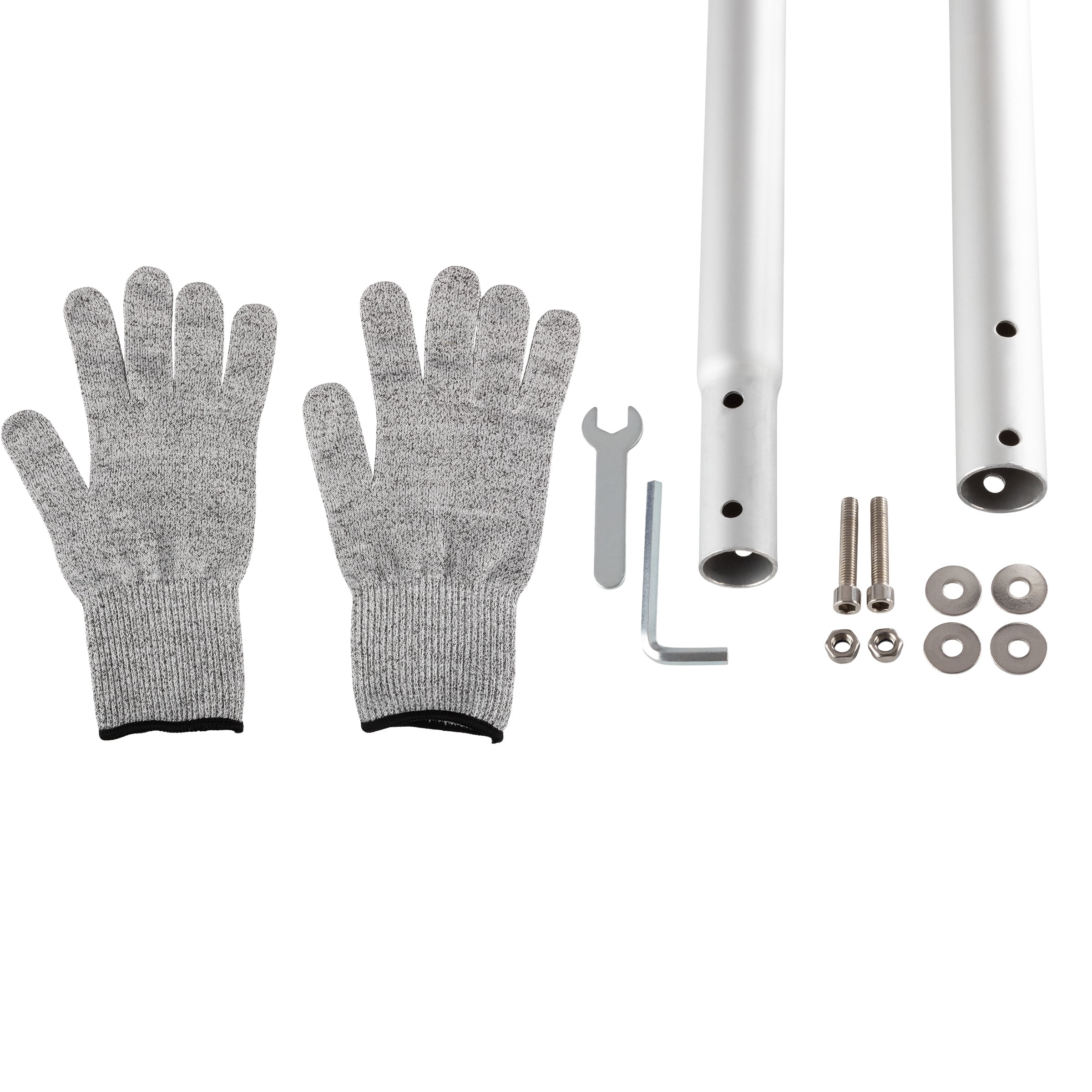 Pure Garden 36in Landscape Rake - Aluminum Metal Rake and Lawn Care Gloves