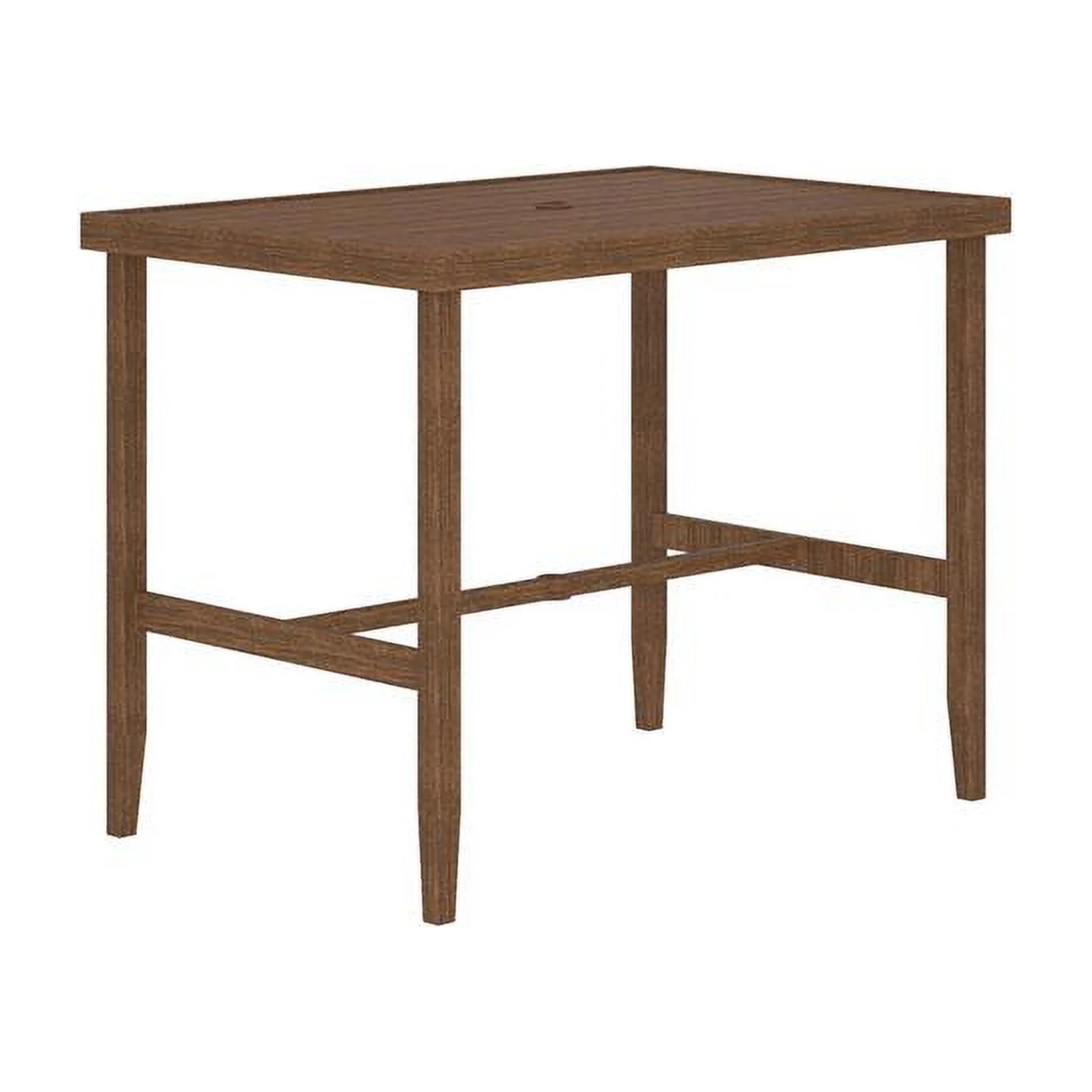 Afuera Living Outdoor Living Patio Bar Table in Steel in Brown