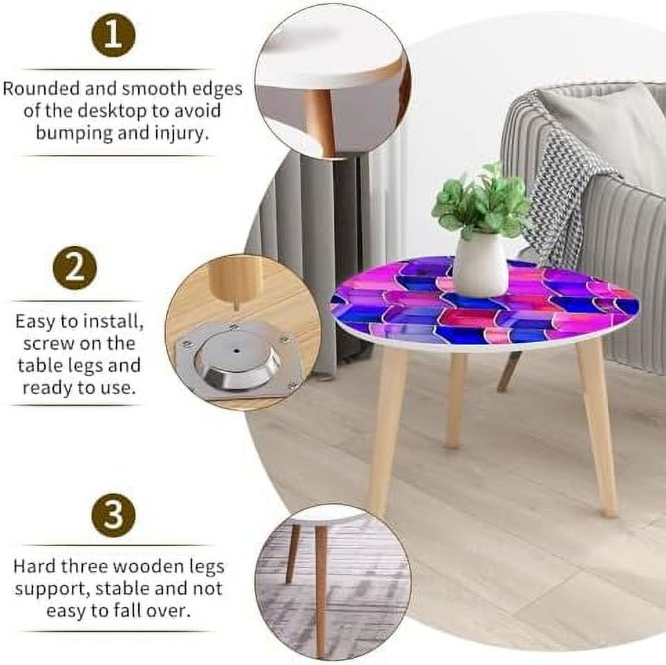 CHDEUSL Small Coffee Nesting  Stained Glass Seamless Texture Triangle End  Center   Modern   Room Bedroom Balcony