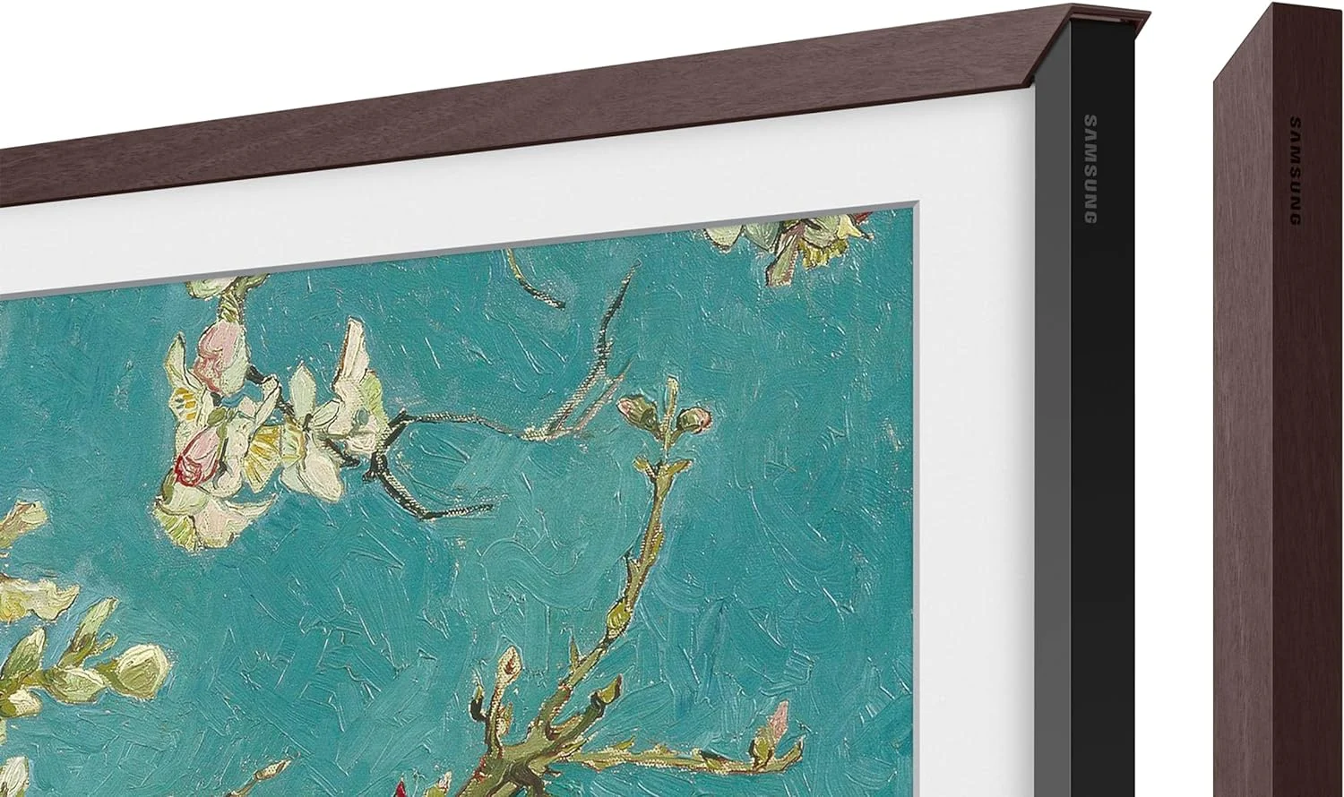 Samsung QN50LS03DAFXZA 50 Inch The Frame 4K Smart Quantum HDR TV with a Samsung VG-SCFA50BWB 50 Inch The Frame Customizable Bezel - Modern Brown (2024)
