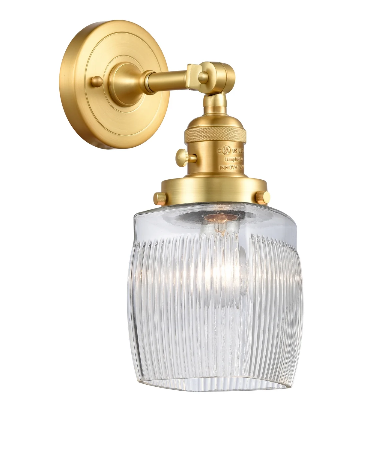 Innovations 203SW-SG-G302 Colton 1 Light Sconce part of the Franklin Restoration Collection, Satin Gold
