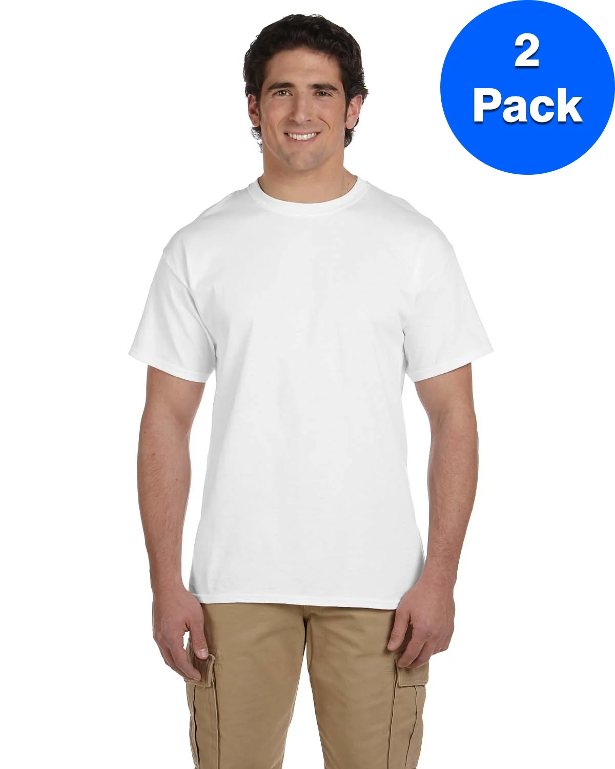 Mens Tall 6.1 oz. Ultra Cotton Short-Sleeve 2 Pack