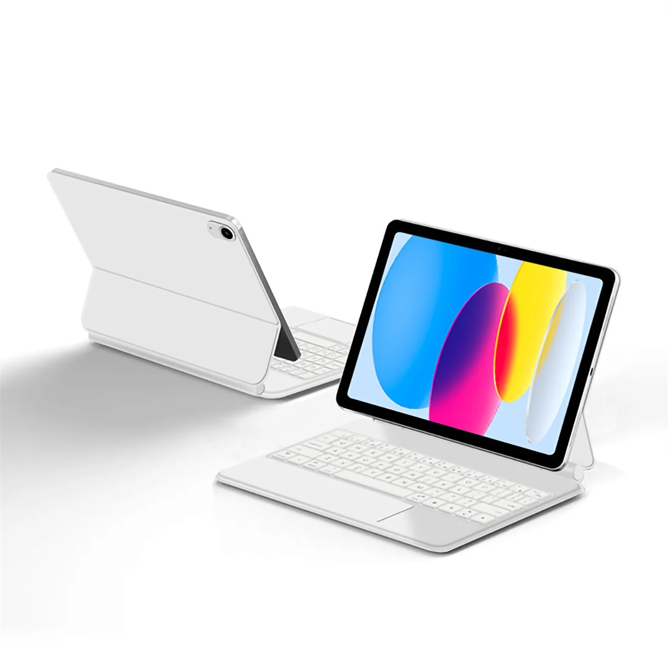 Backlight Magic Keyboard For iPad 10th Generation 10.9 inch 2022 2023 Smart Keyboards Case for ipad10 Cover Tablet Magnetic TrackPad White