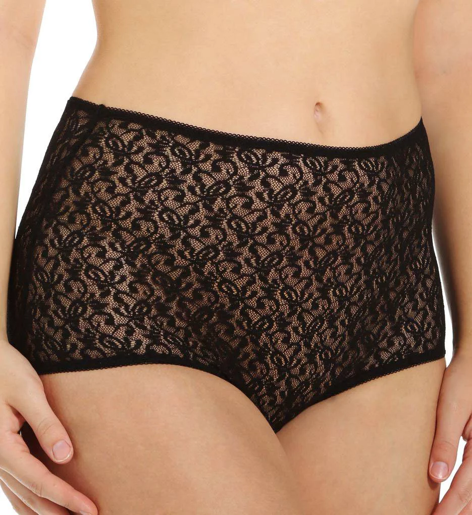 Women's Teri 308 Basic Lace Full Cut Brief Panties - 3 Pack (White 11-13)