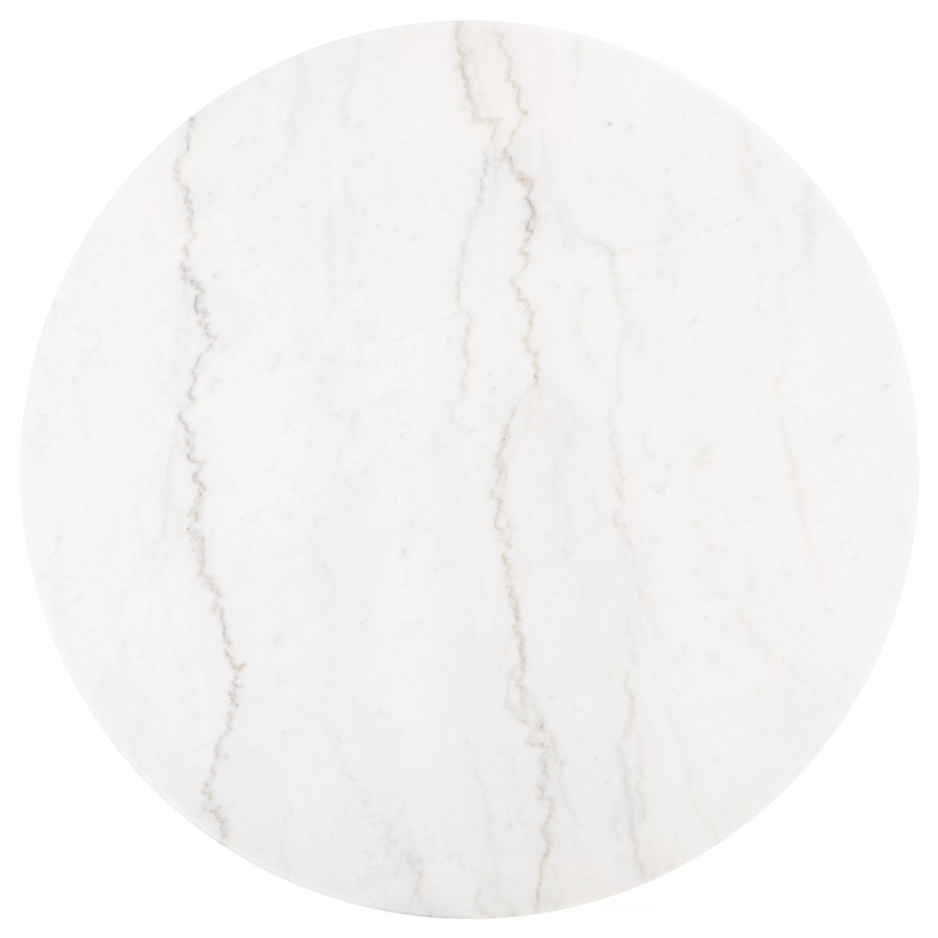 SAFAVIEH Maja Round Marble Coffee Table, Marble/Walnut