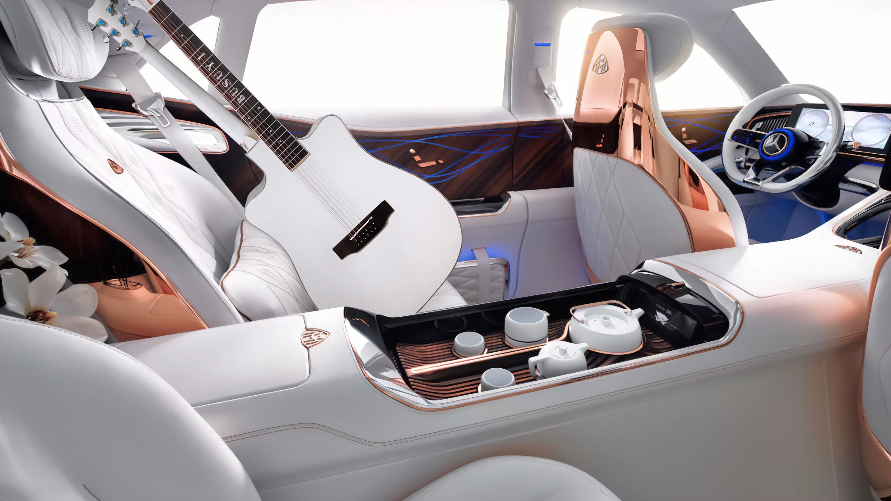 12/6 Strings Acoustic Double Neck, Double Sided Busuyi Guitar 2021 PS With Hard Case