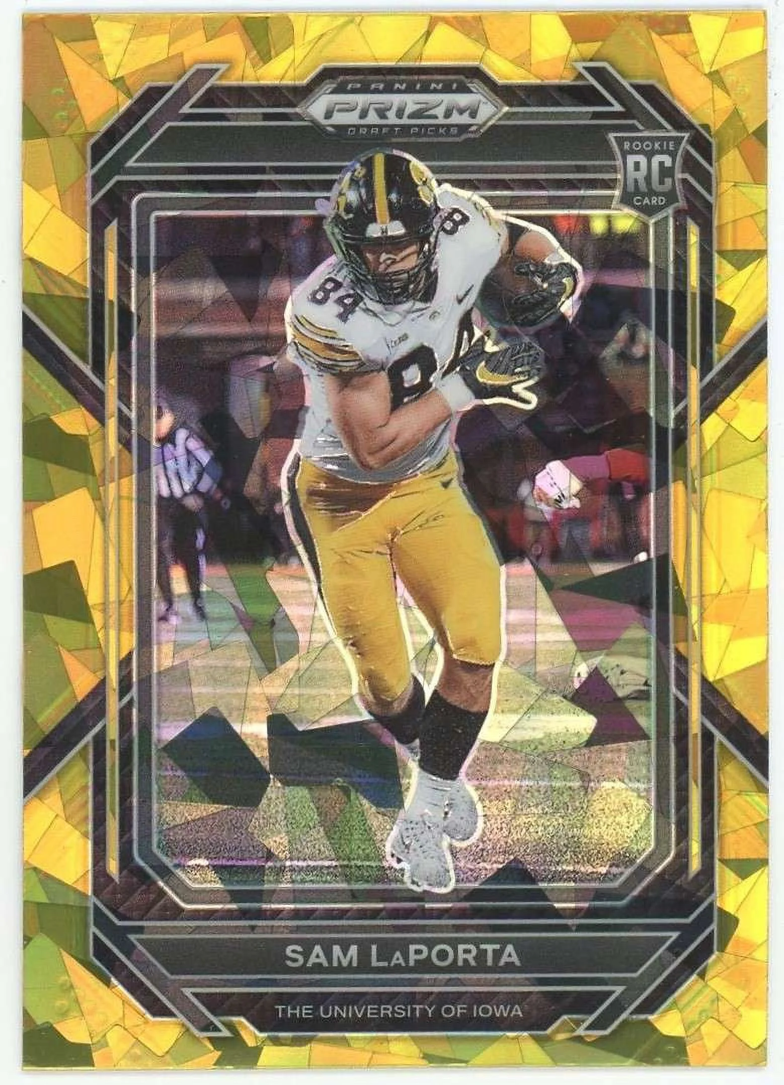 NFL 2023 Panini Prizm Draft Picks Gold Ice Prizm Sam LaPorta #160 (Rookie)