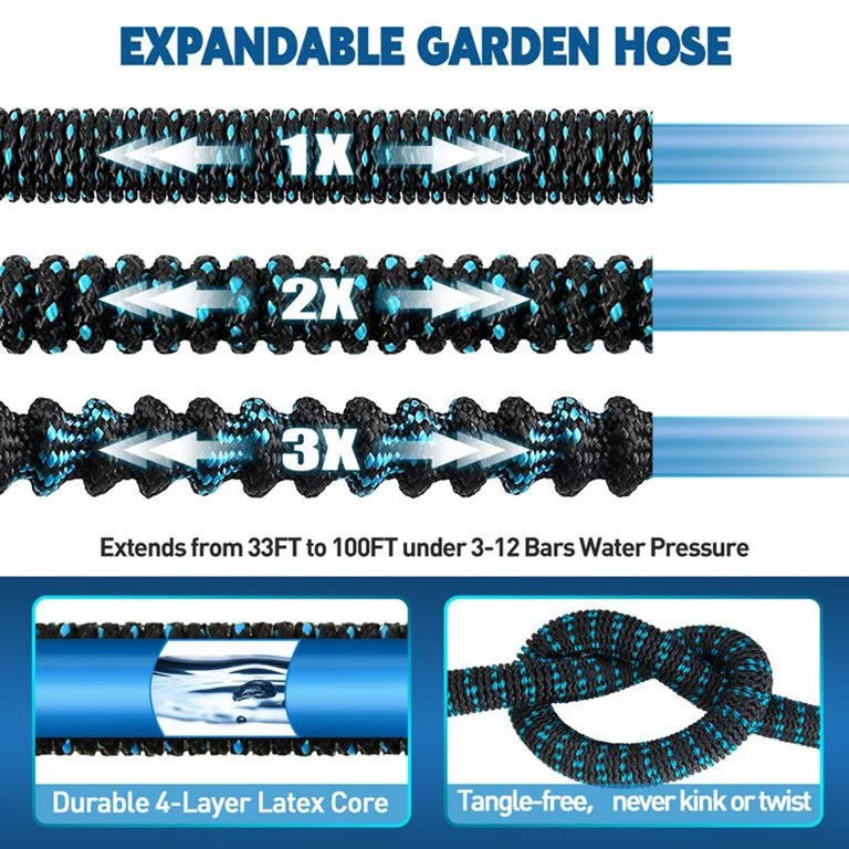 Stronger Deluxe Heavy Duty Garden Water Hose (50ft,75ft,100ft)