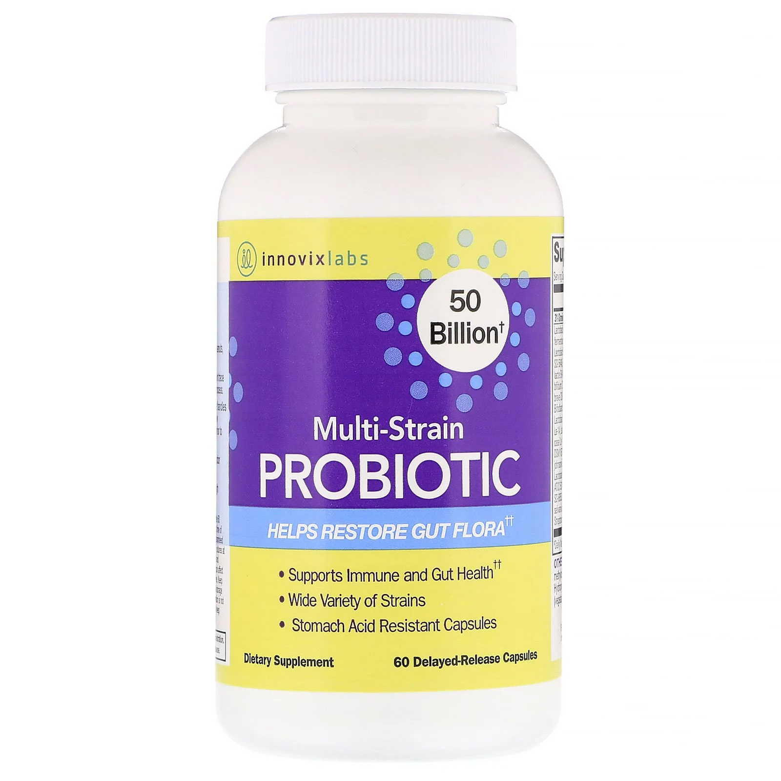 InnovixLabs Multi-Strain Probiotic, 50 Billion, 60 Capsules