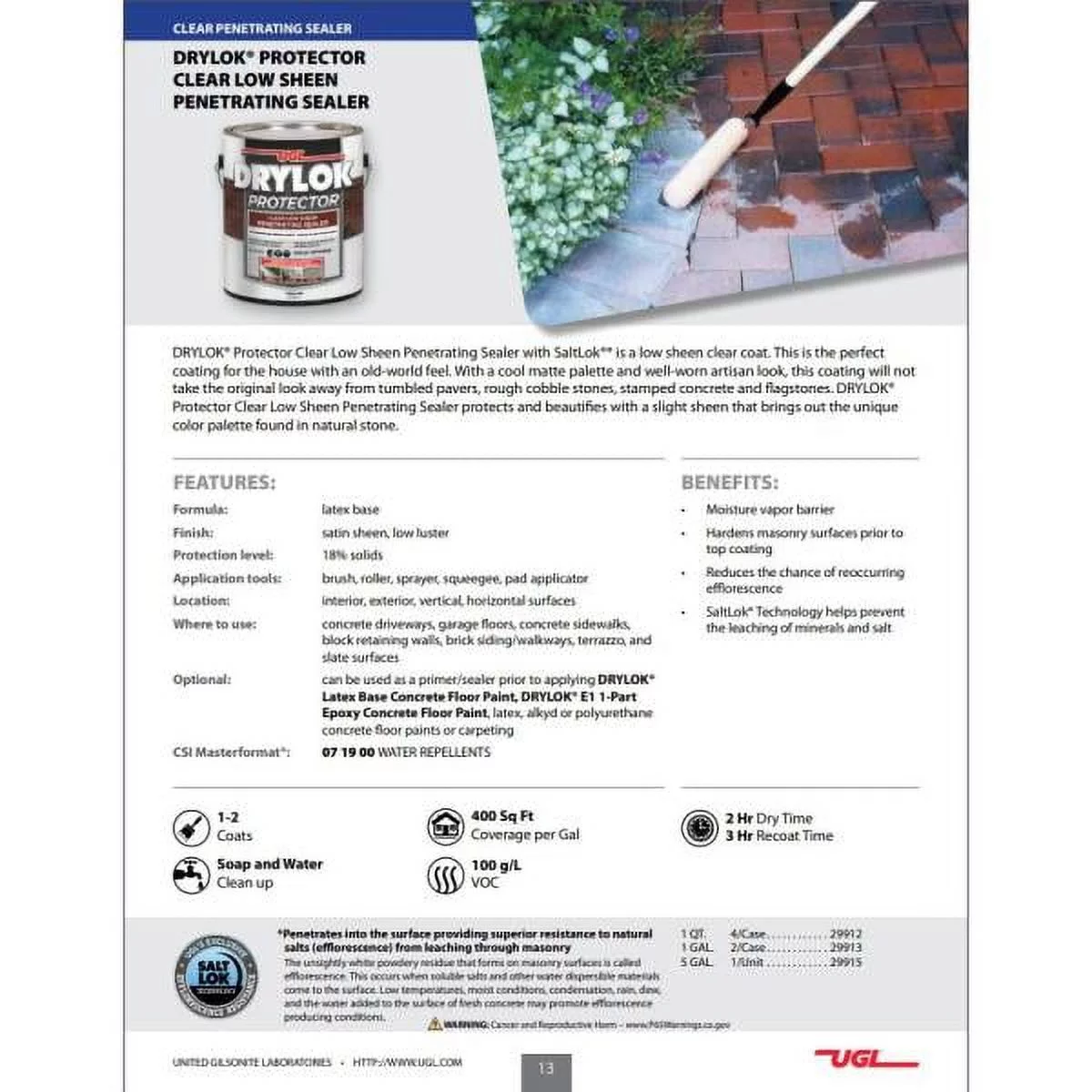 Drylok Clear Latex Concrete Protector 1 gal
