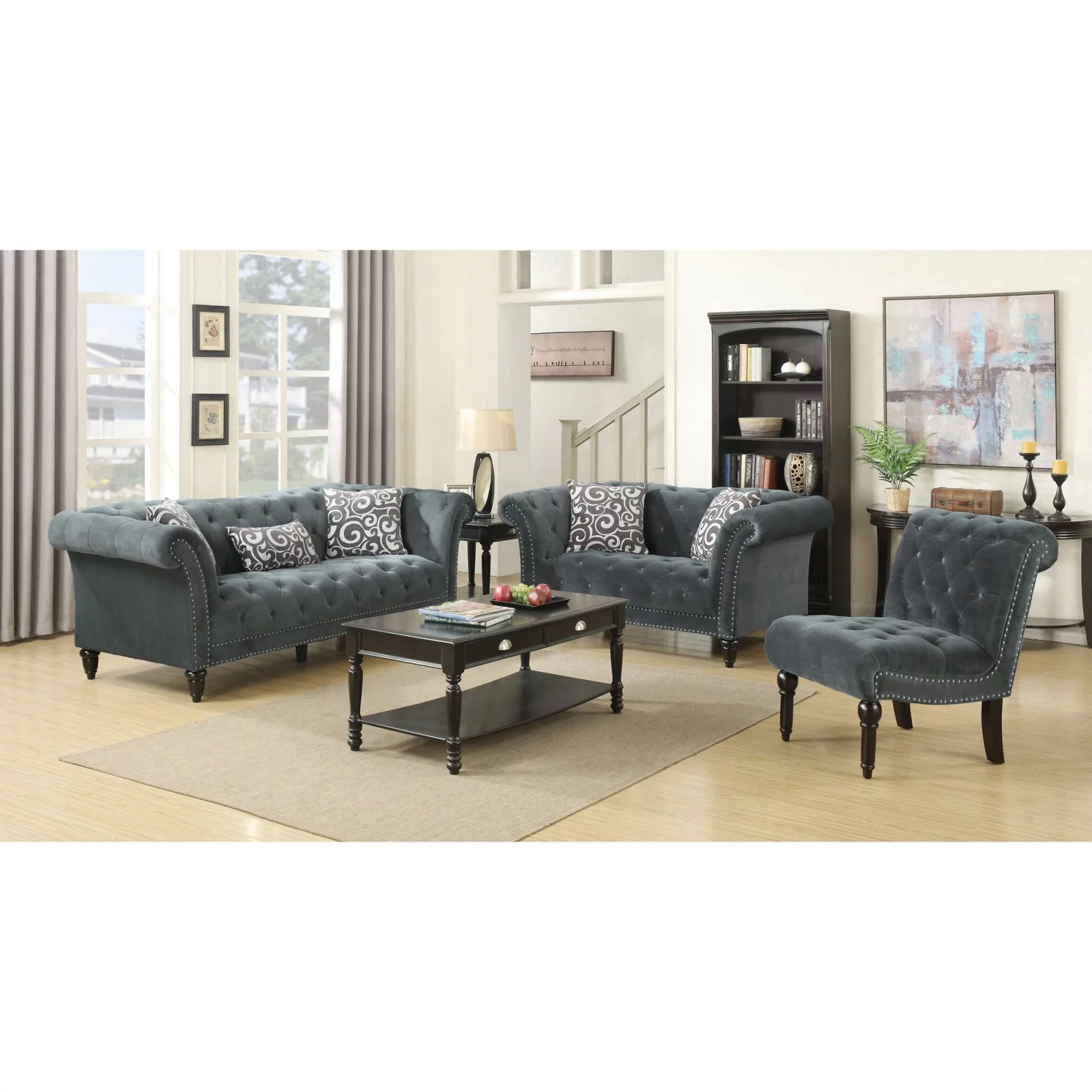Picket House Furnishings Twine Armless Upholstered Accent Chair