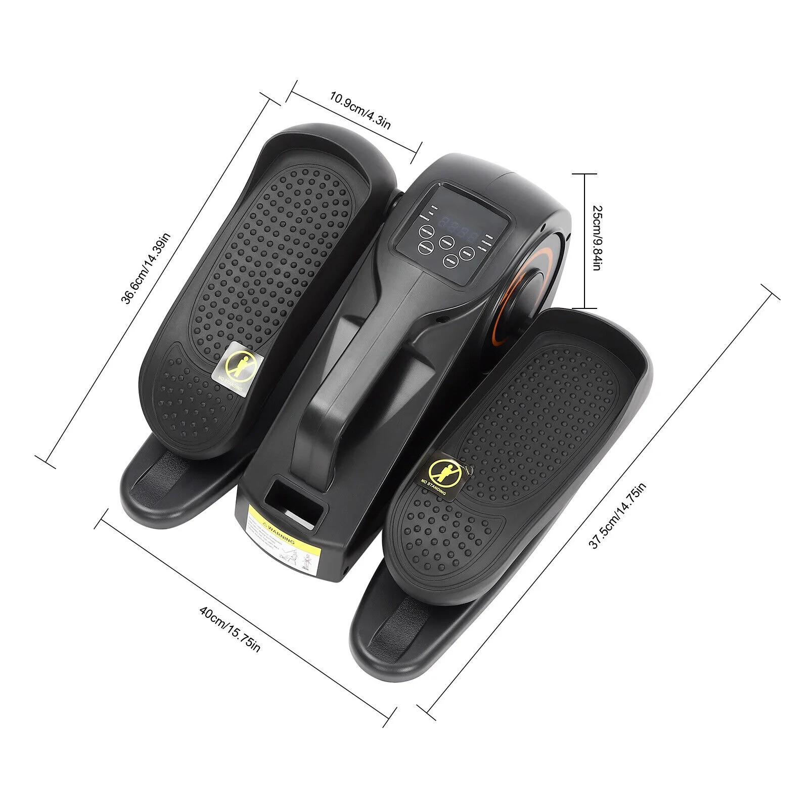 Fichiouy Compact Under Desk Elliptical Electric Seated Pedal Leg Exerciser Quiet Non-Slip with Adjustable Direction and Speed