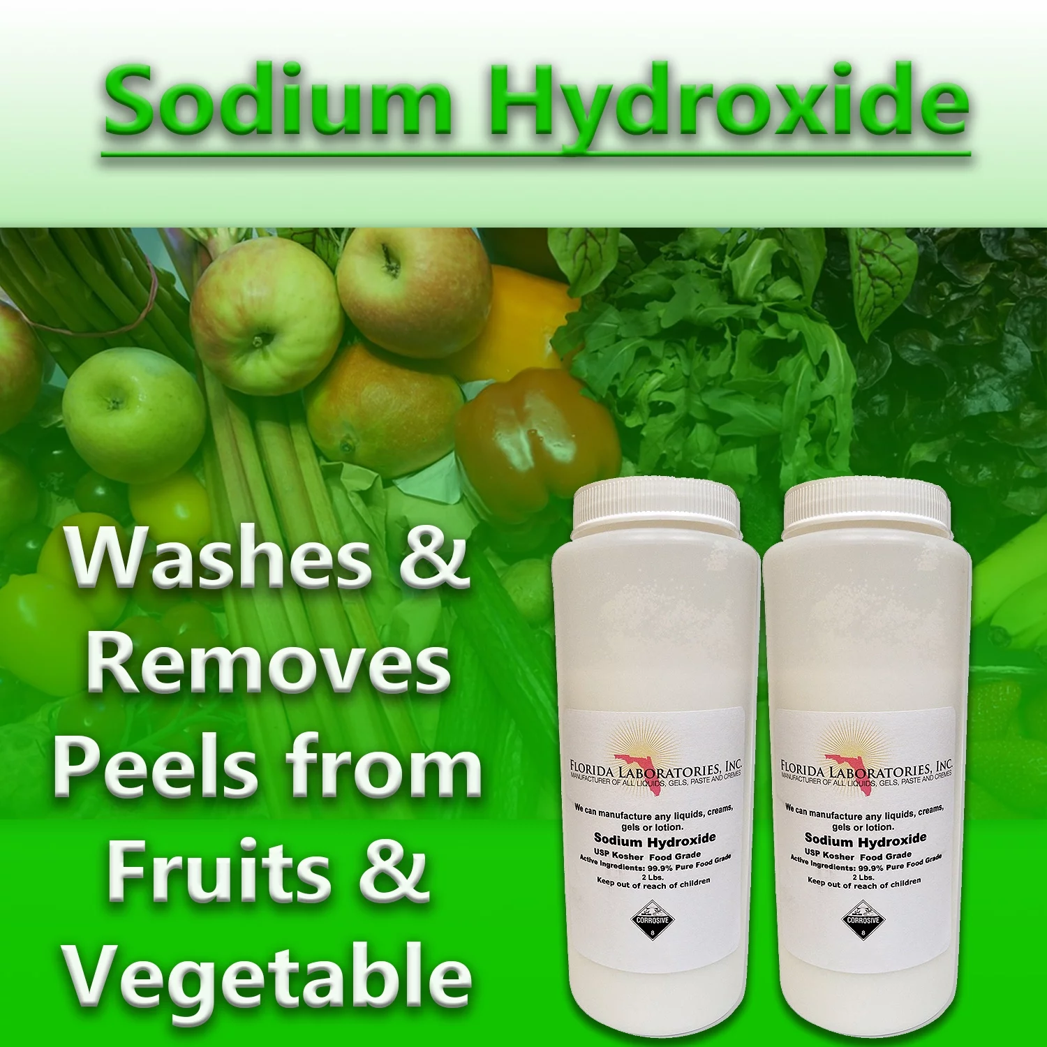 Sodium Hydroxide 99.9% Pure Food Grade Beads Caustic Soda lye 4 Lbs (Pounds)