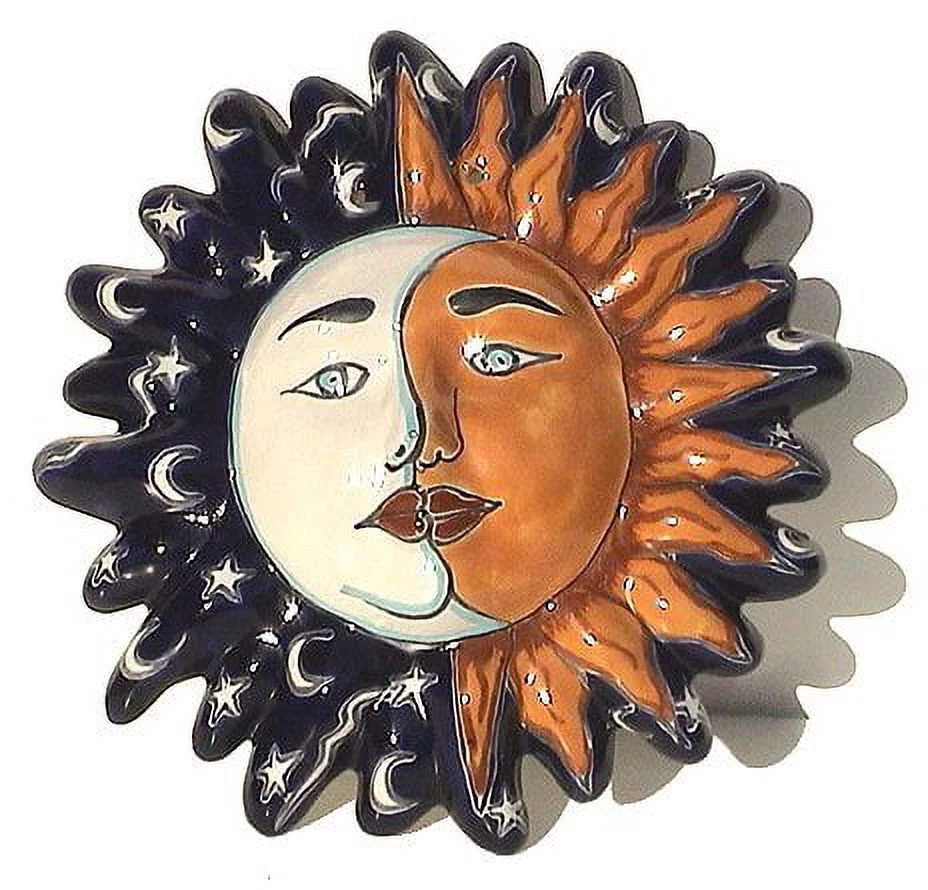 Small Eclipse Talavera Ceramic Sun Face